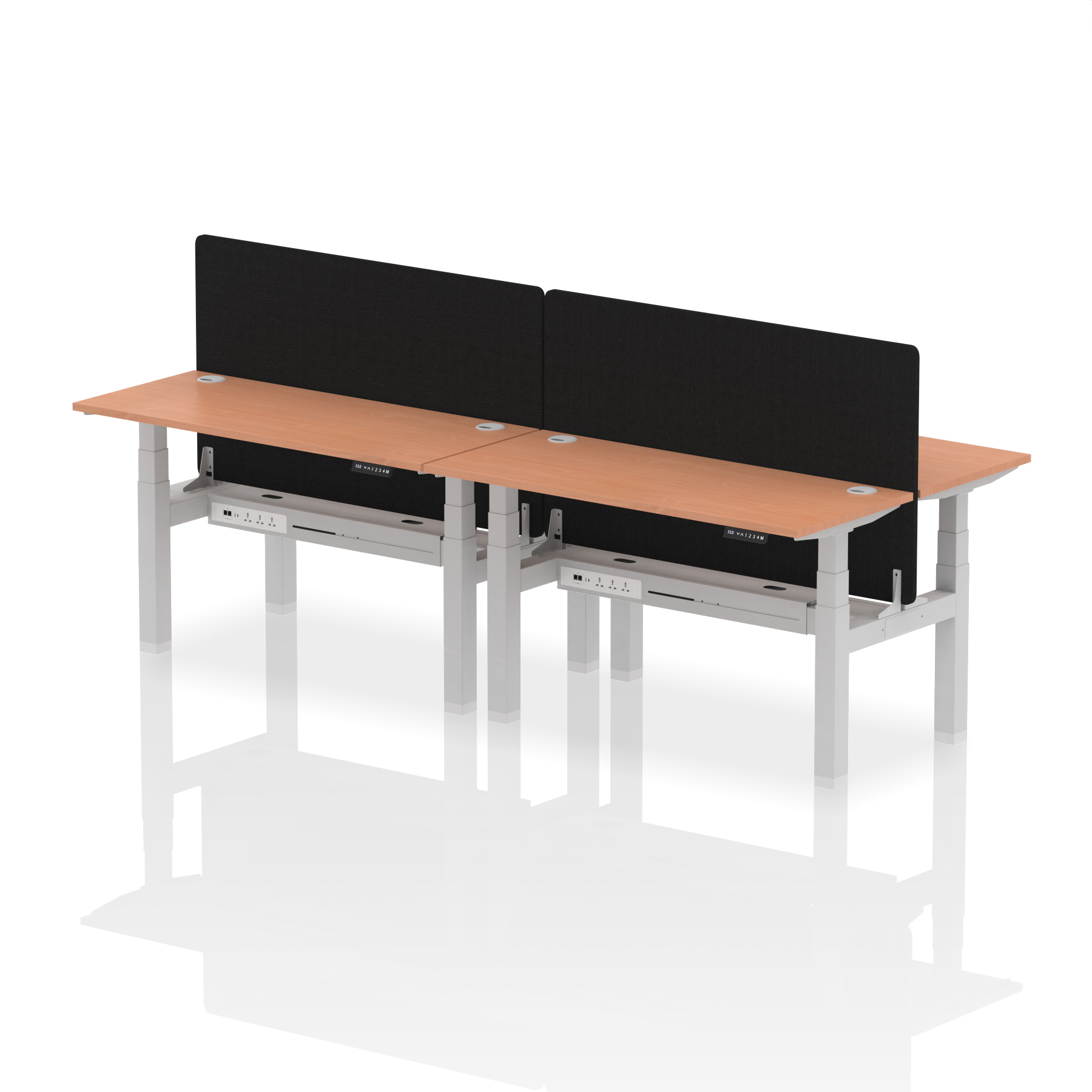 Beech / Silver Frame
