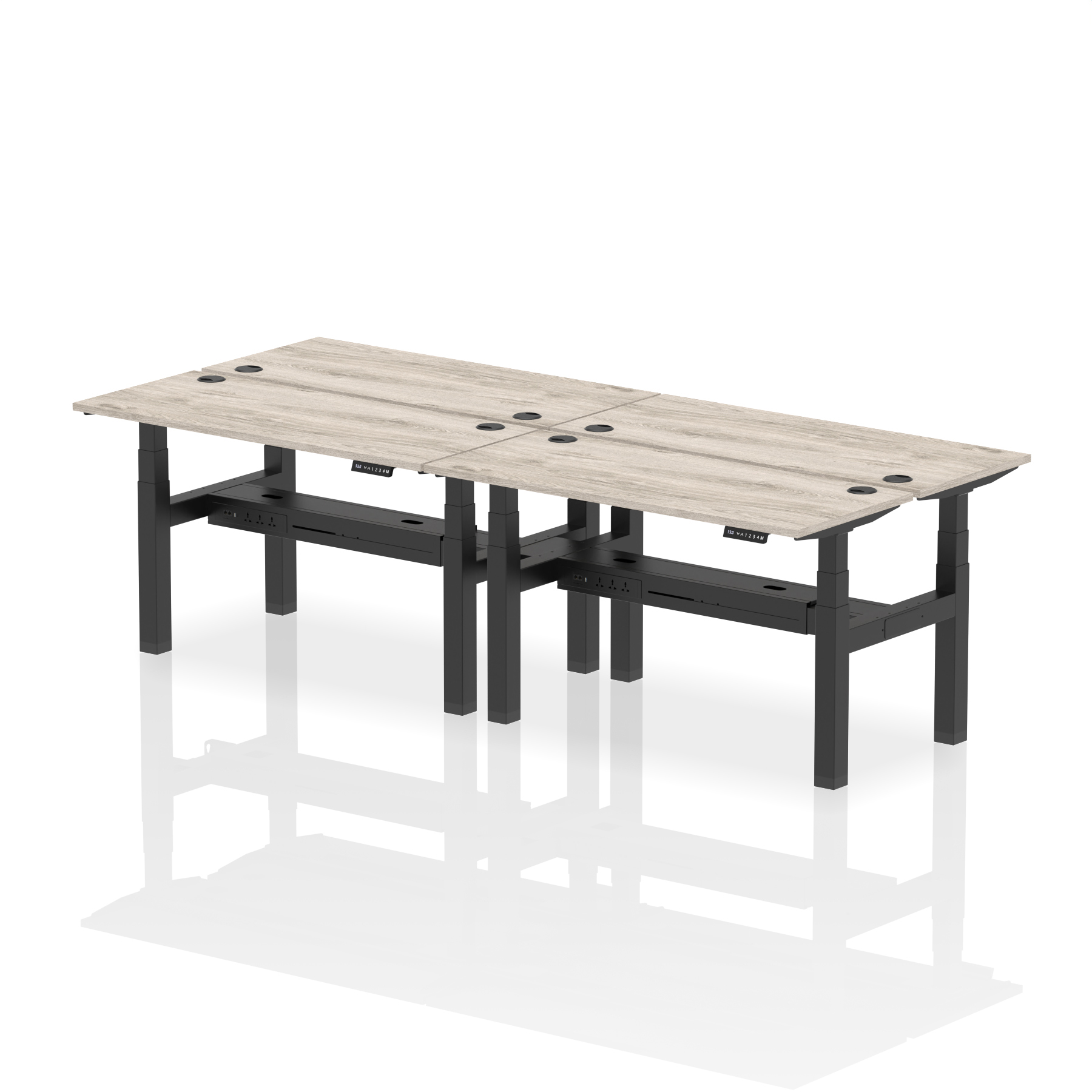 Grey Oak / Black Frame