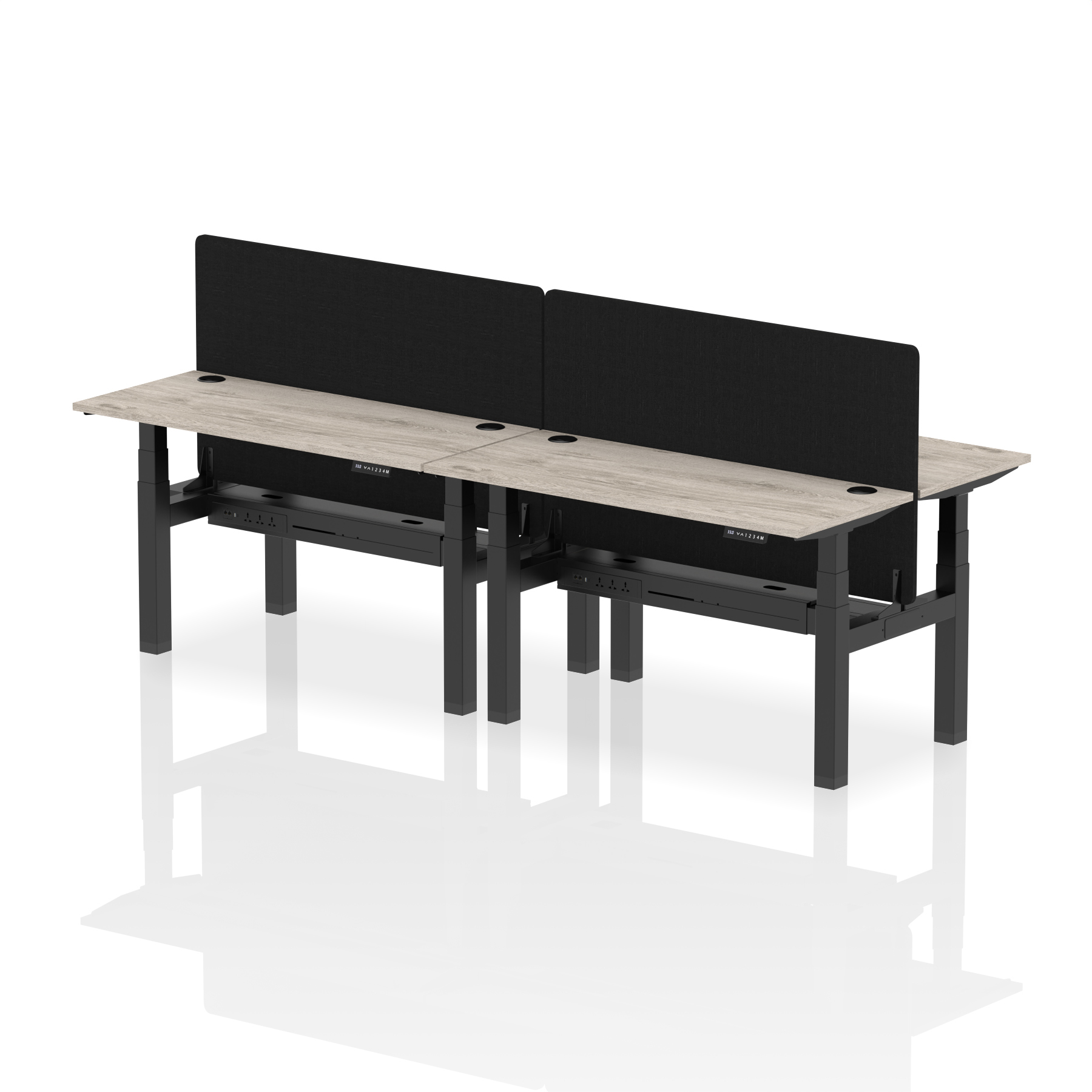Grey Oak / Black Frame
