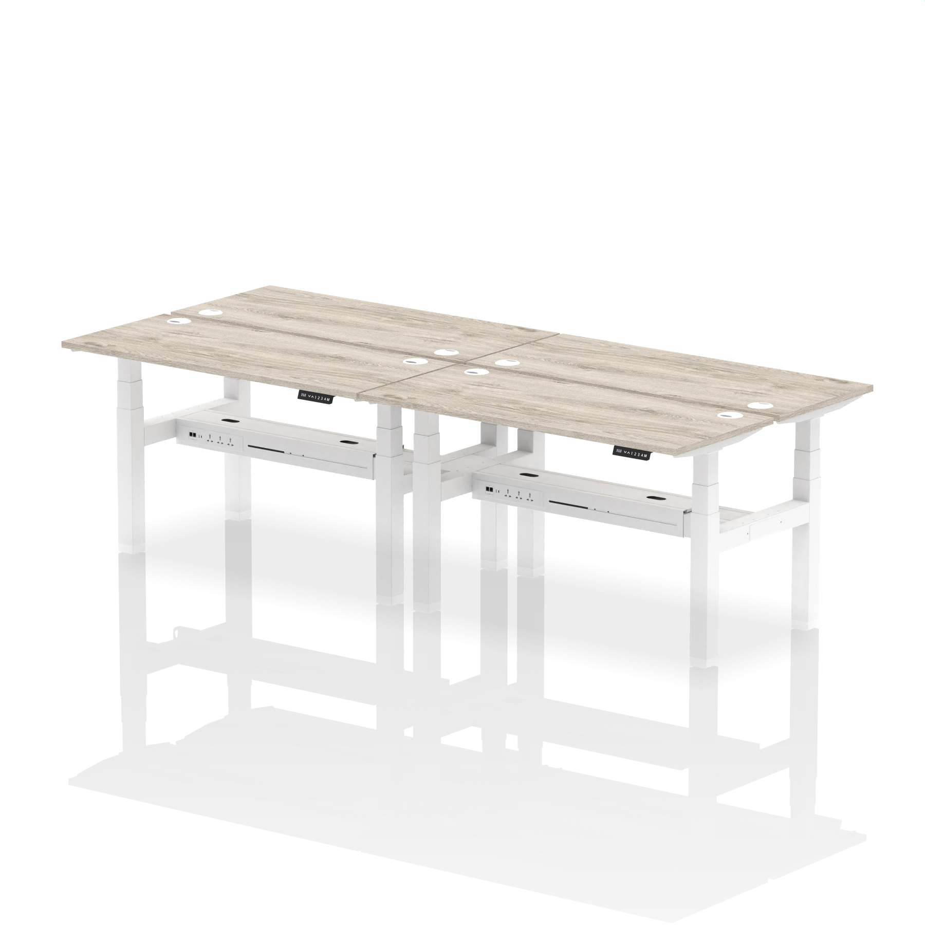 Grey Oak / White Frame
