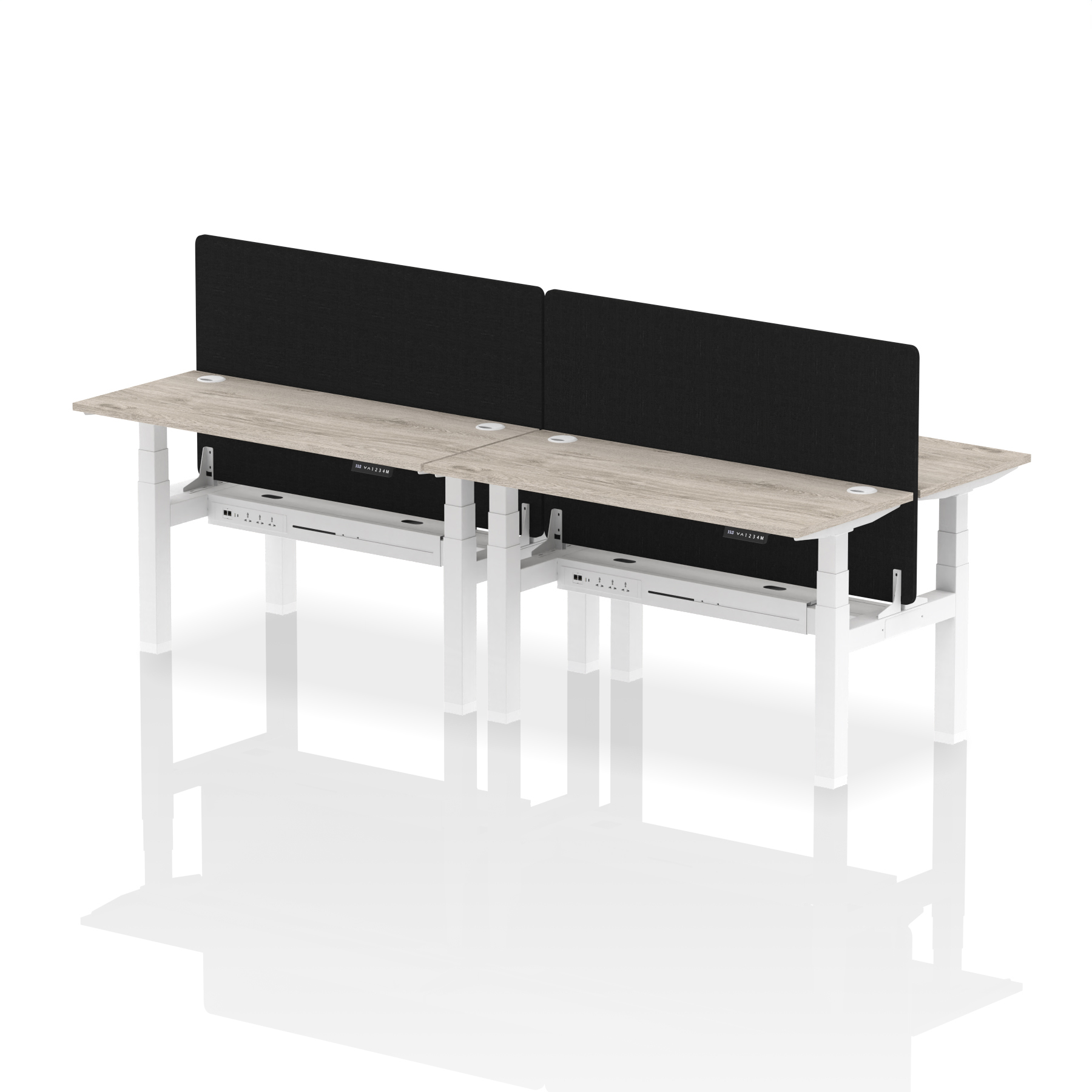 Grey Oak / White Frame