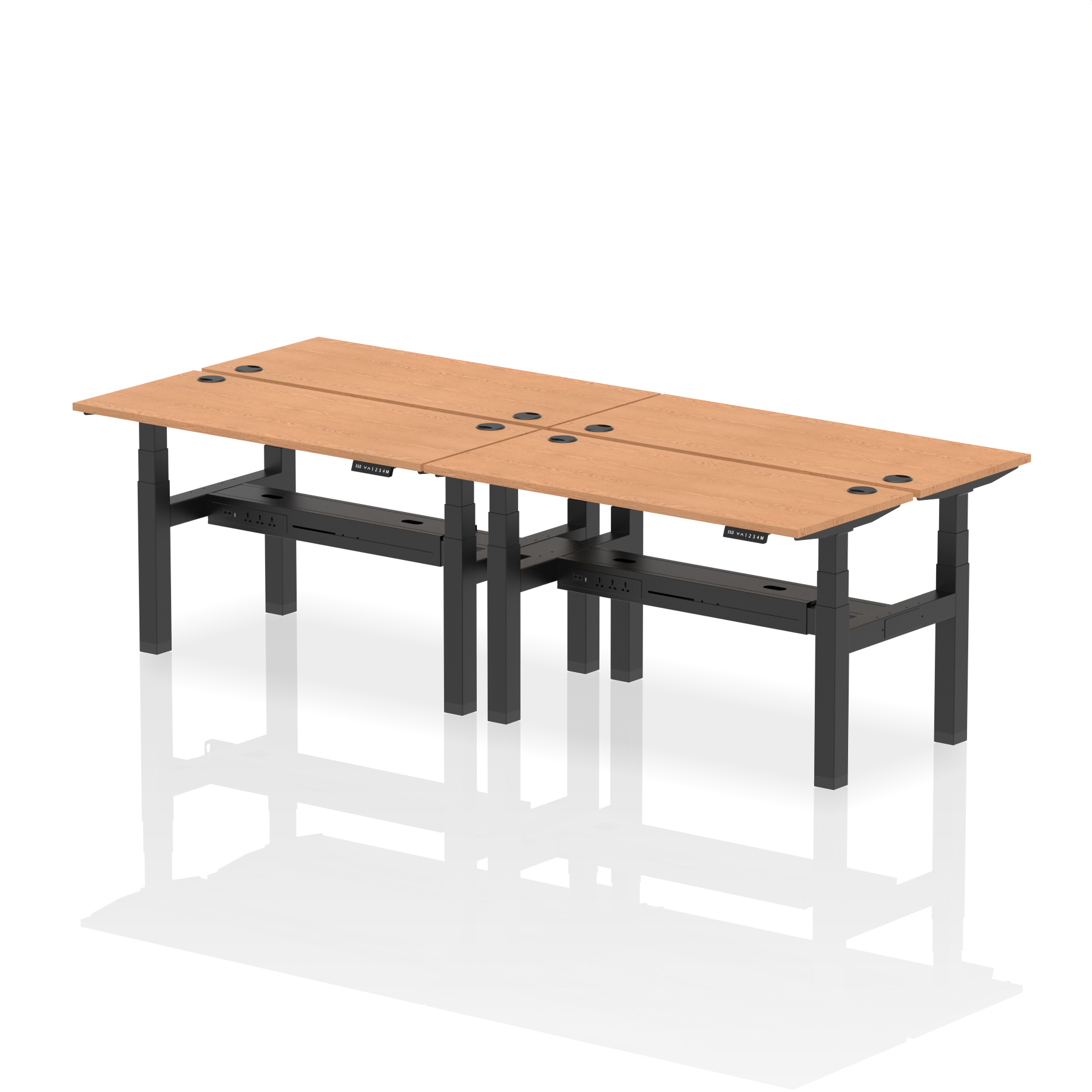 Oak / Black Frame