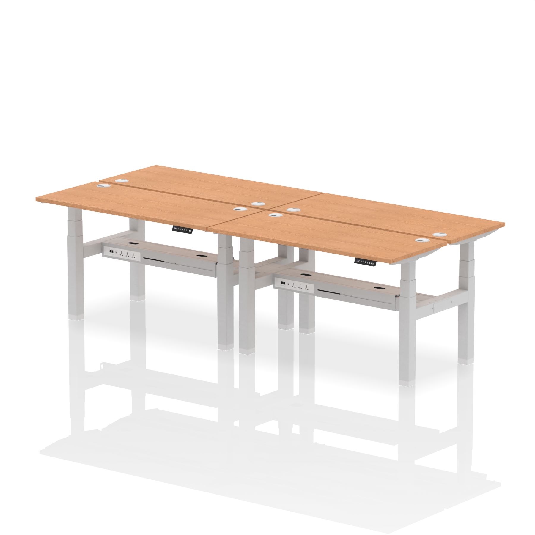 Oak / Silver Frame