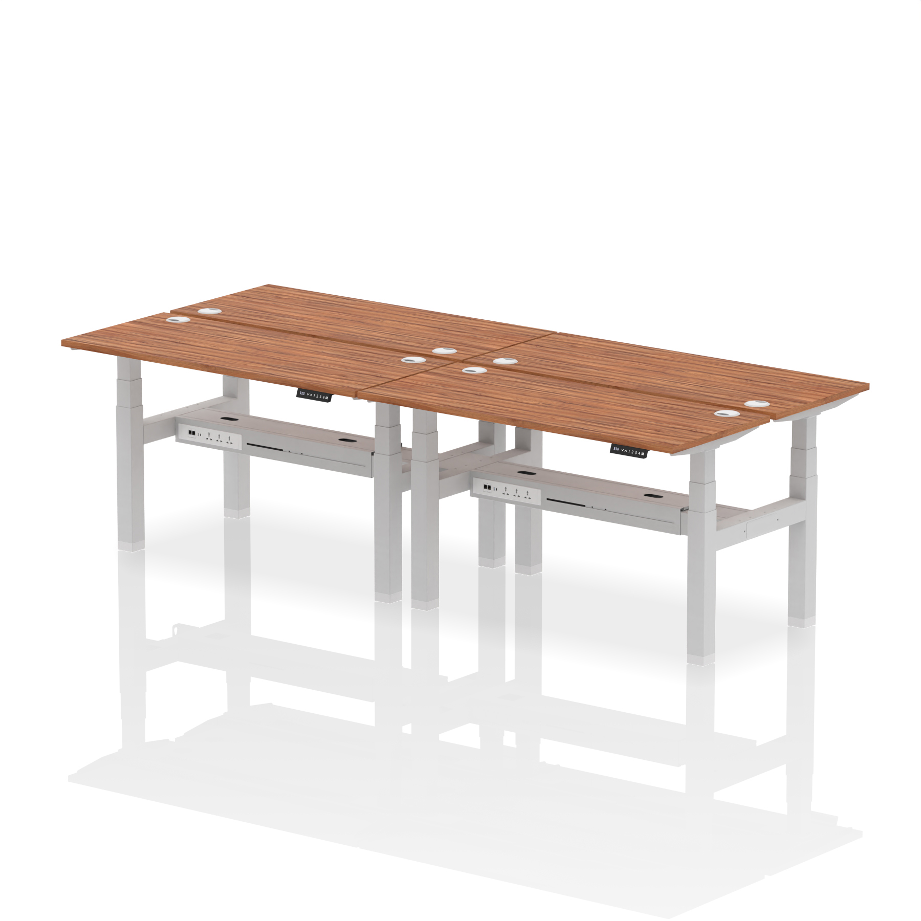 Walnut / Silver Frame