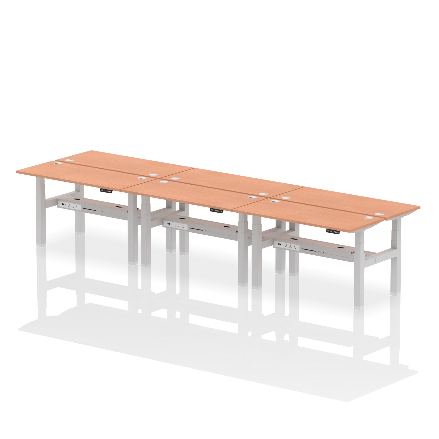 Beech / Silver Frame