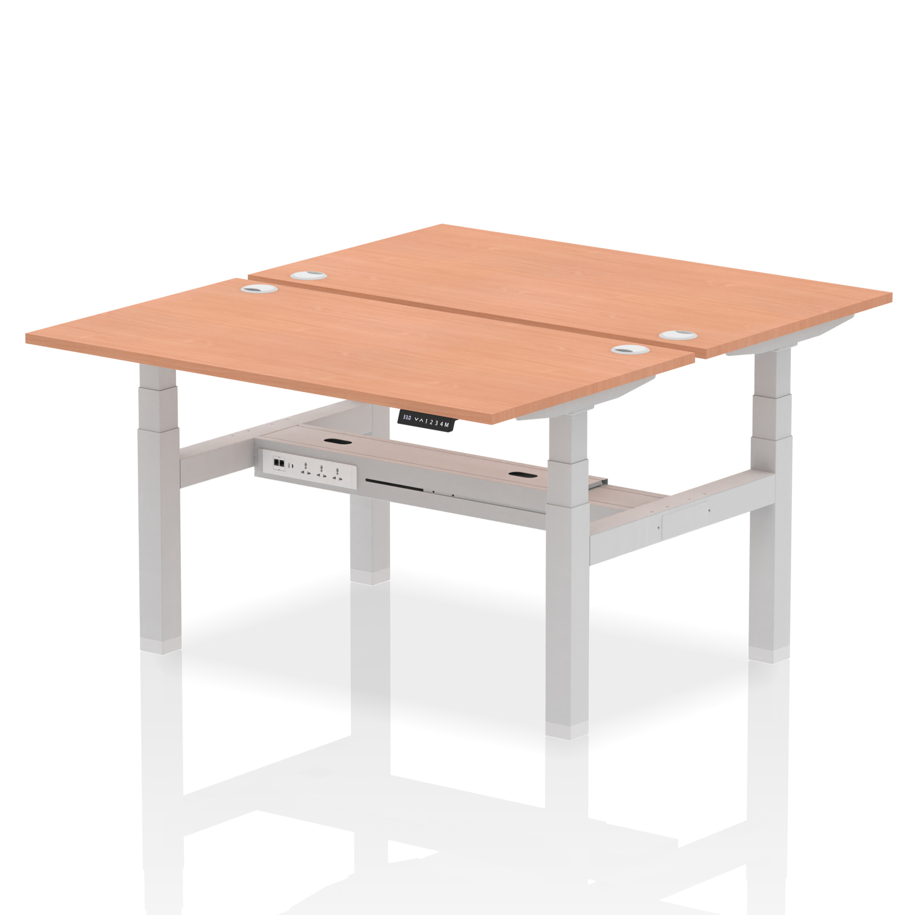 Beech / Silver Frame