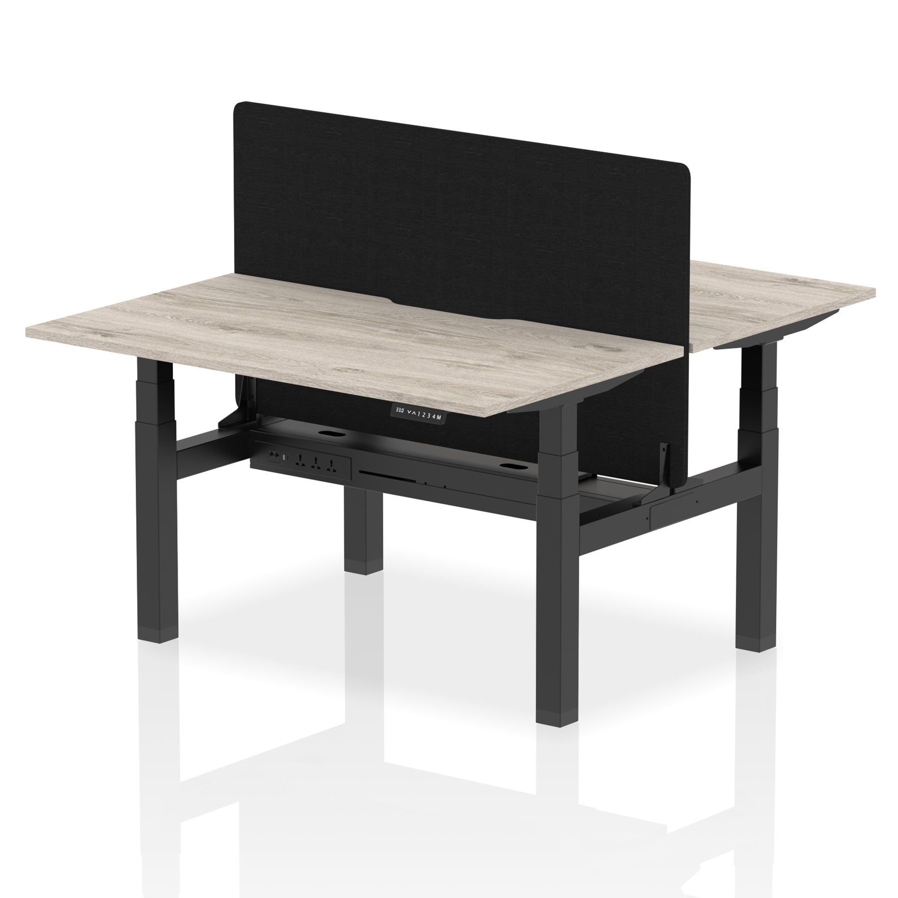 Grey Oak / Black Frame