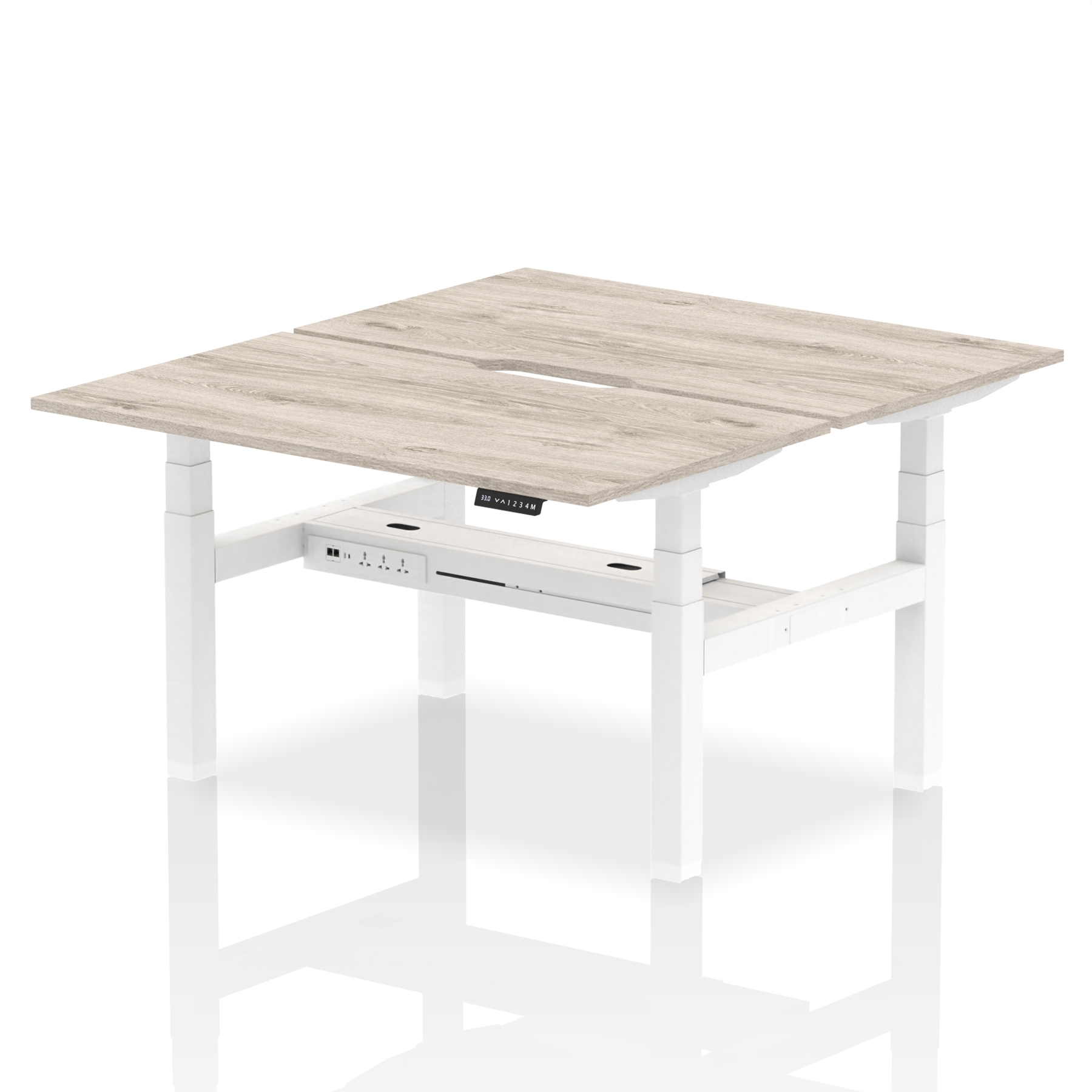 Grey Oak / White Frame