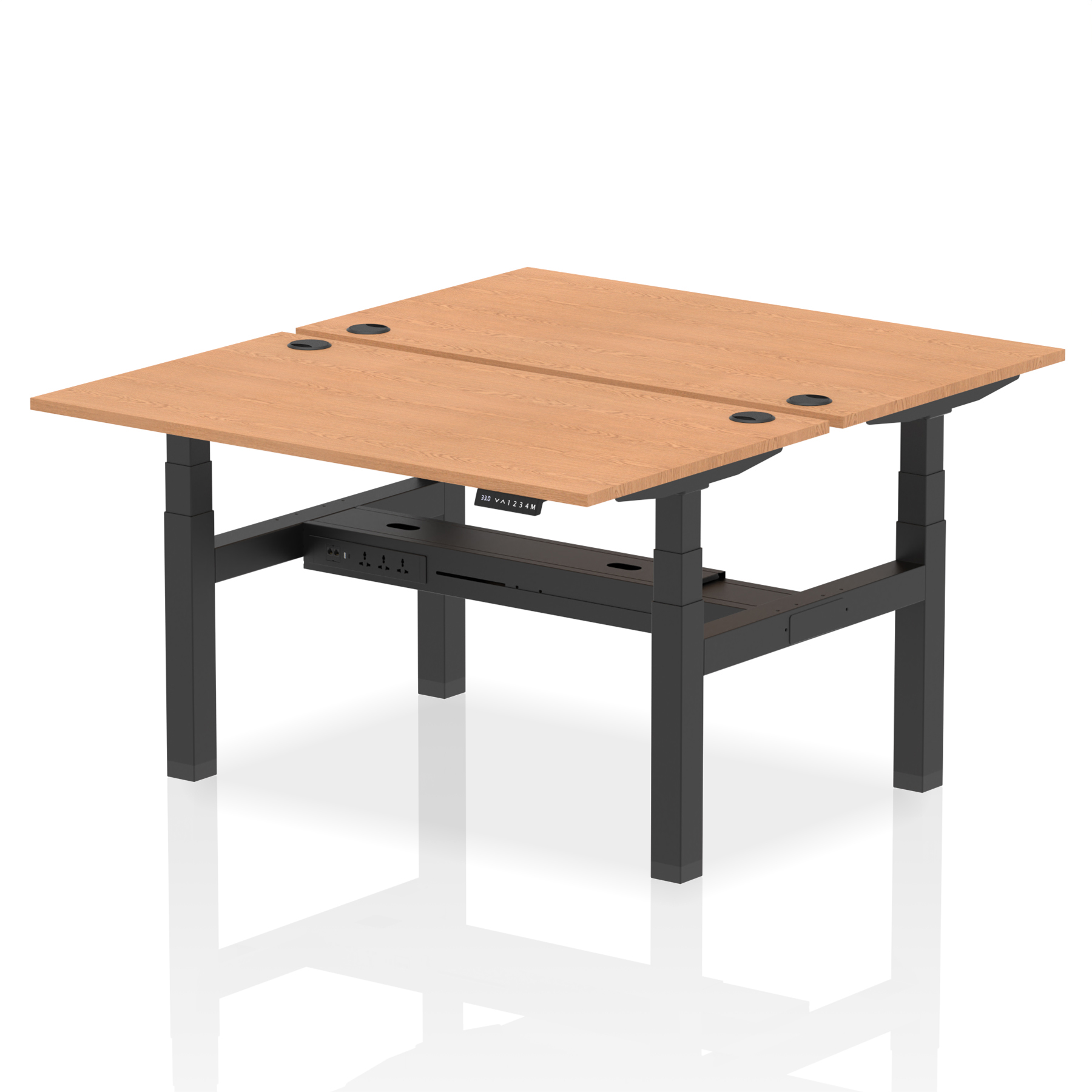 Oak / Black Frame