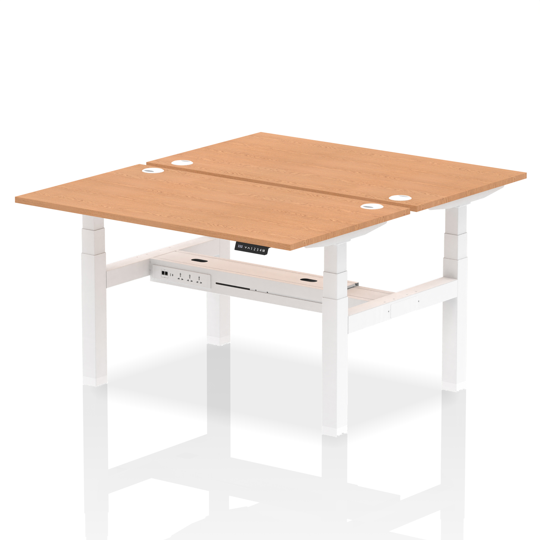 Oak / White Frame