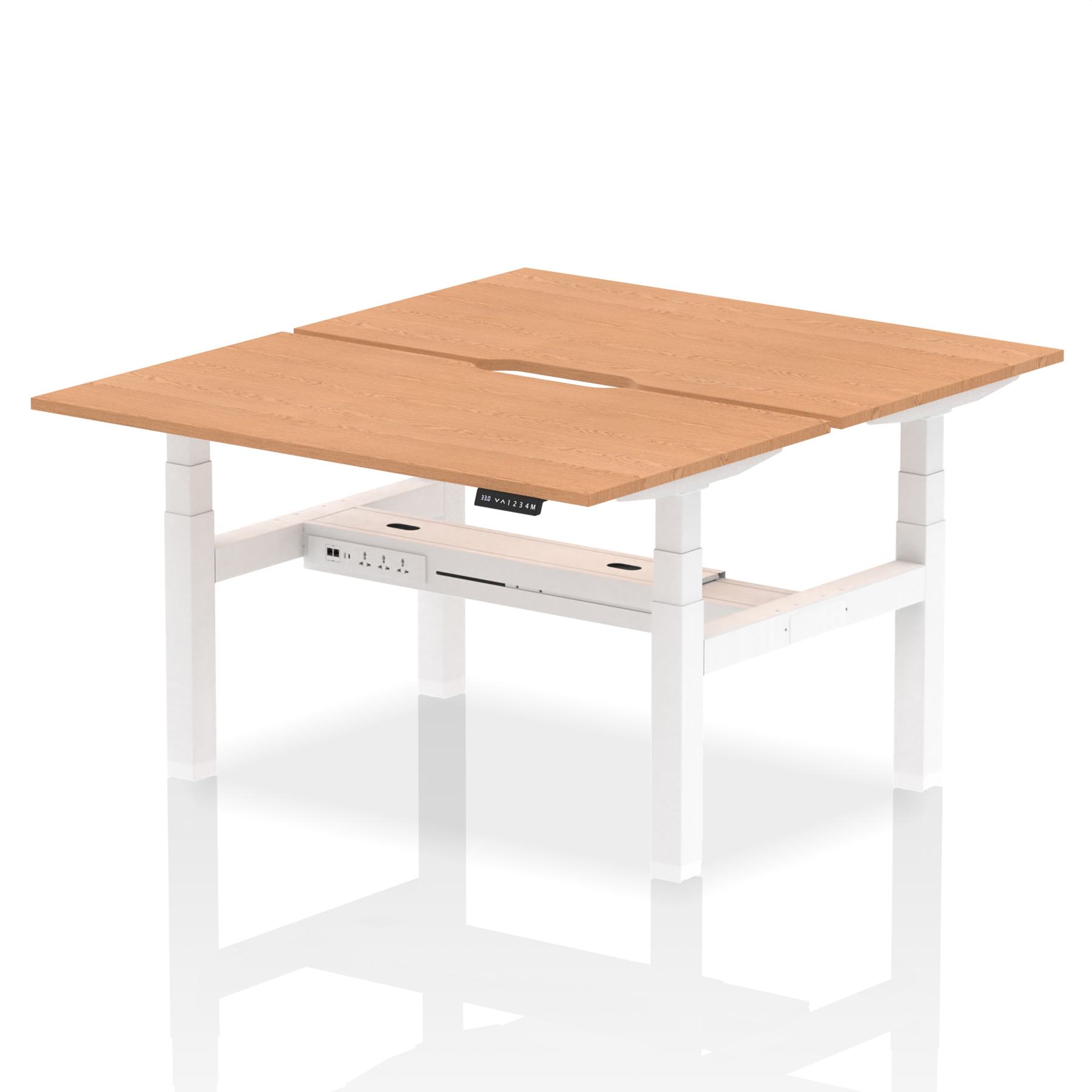 Oak / White Frame