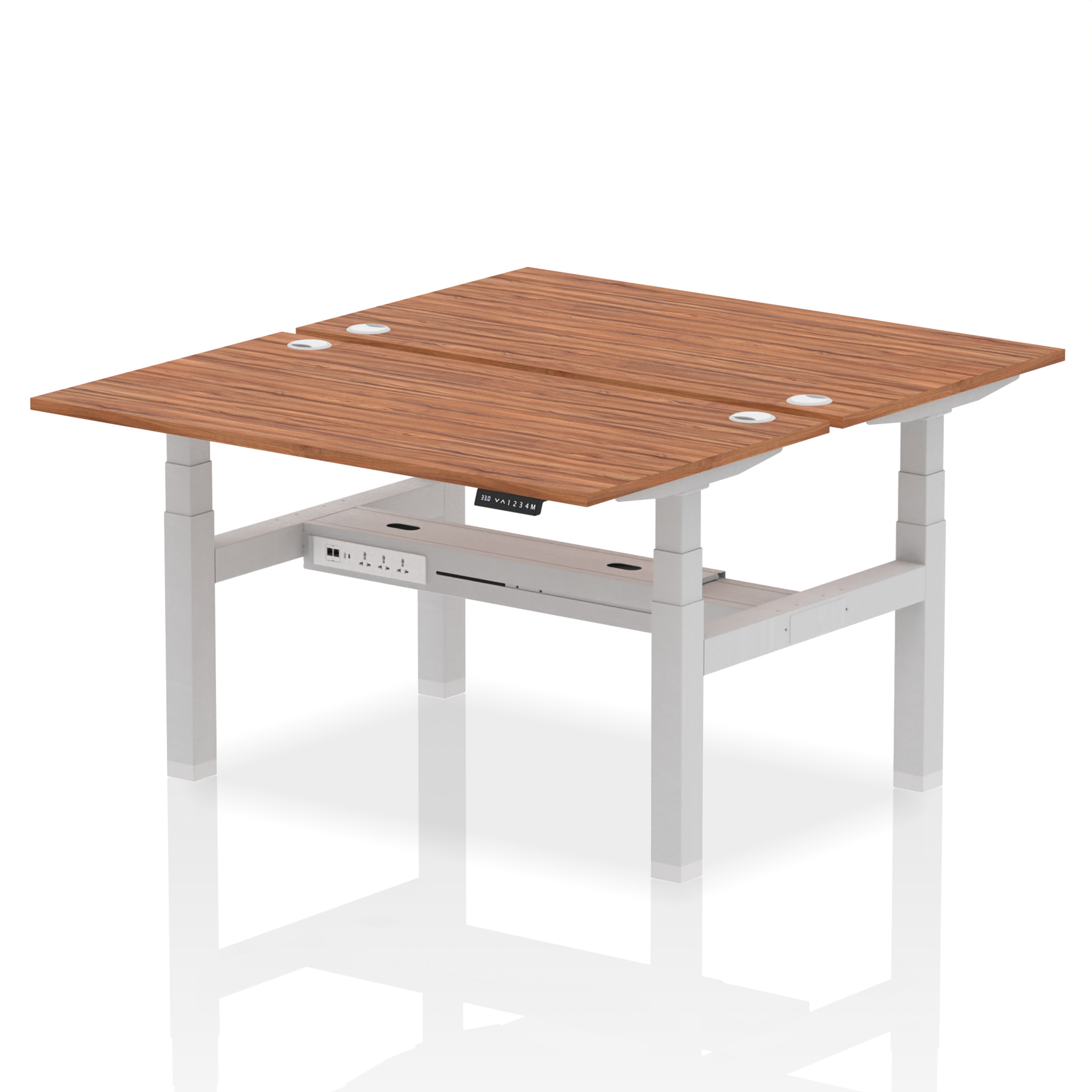 Walnut / Silver Frame