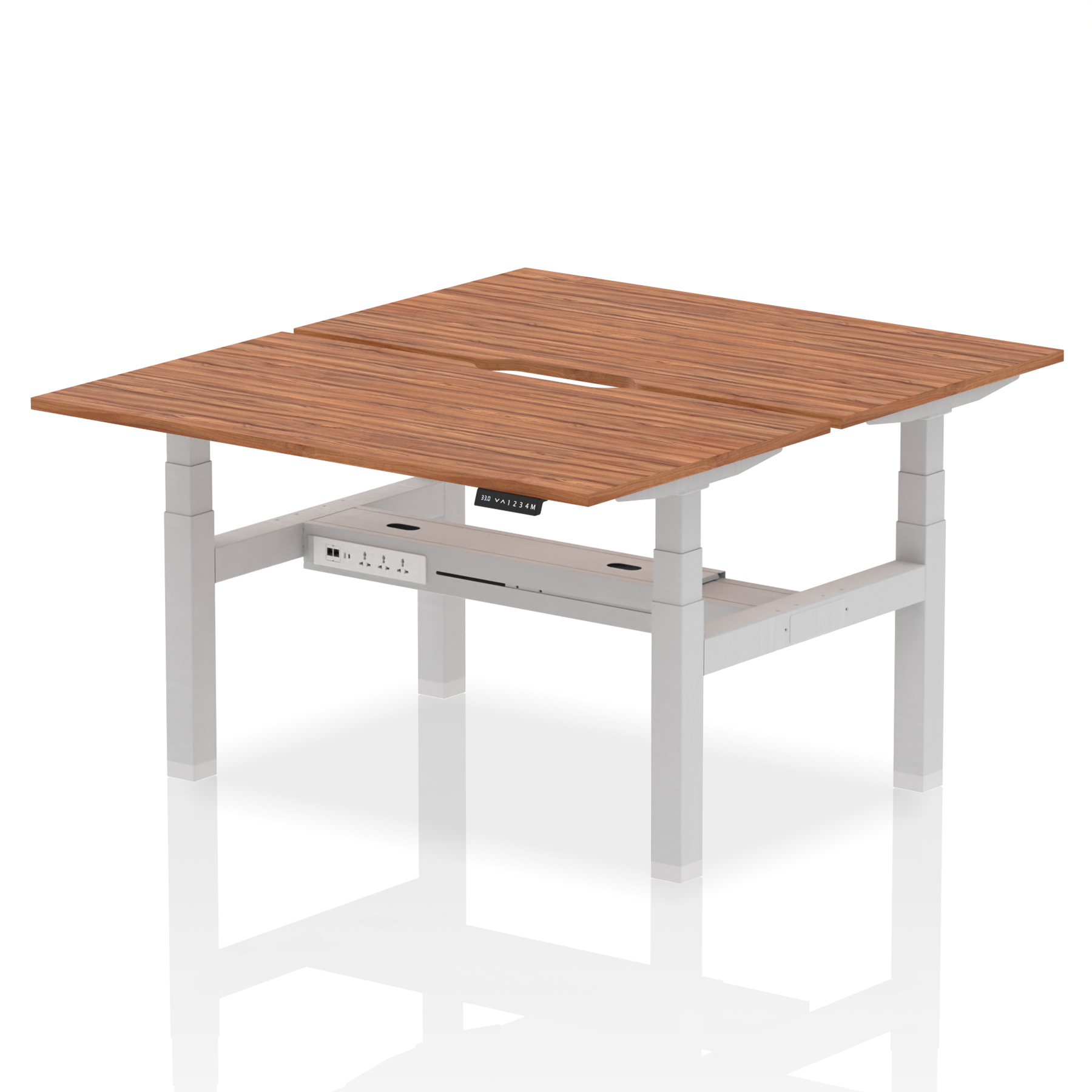 Walnut / Silver Frame