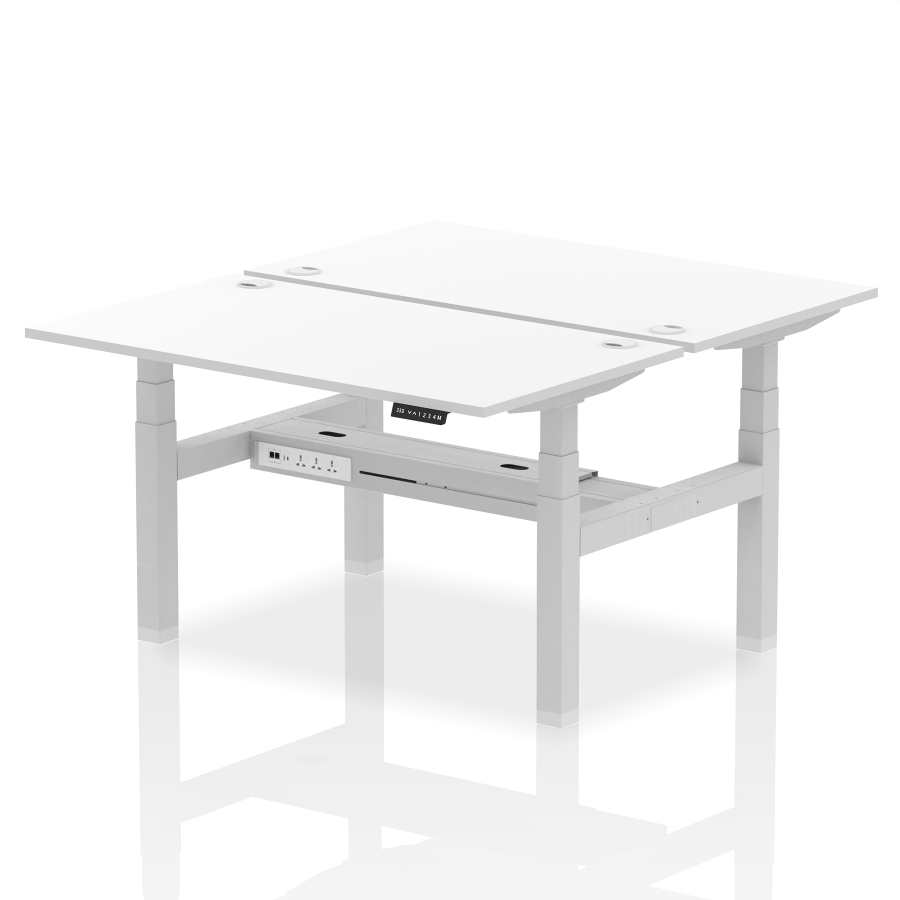 White / Silver Frame