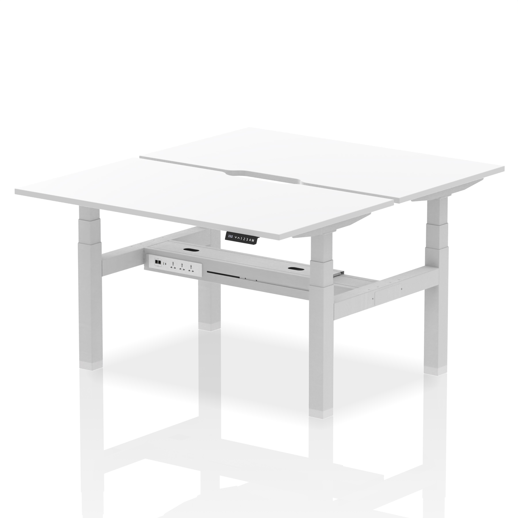 White / Silver Frame