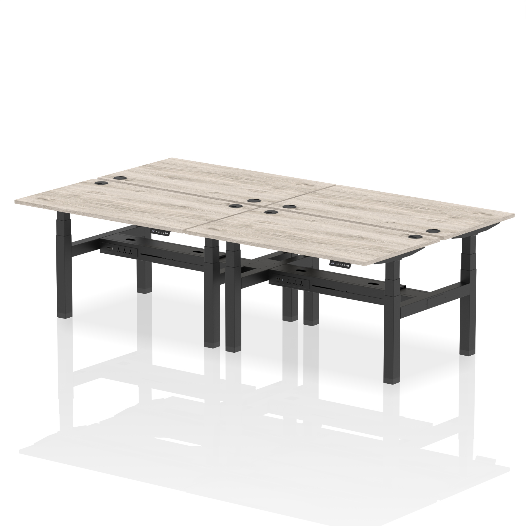 Grey Oak / Black Frame