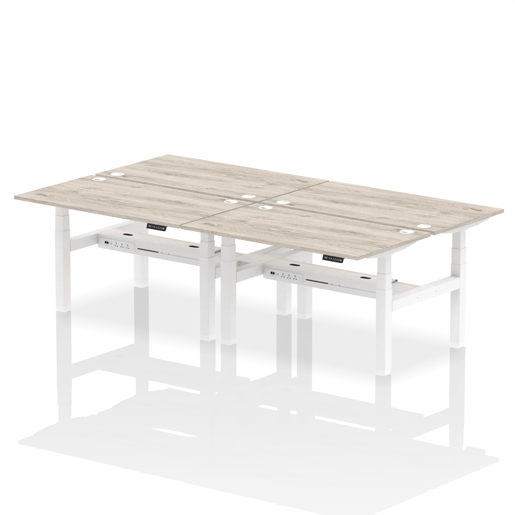 Grey Oak / White Frame