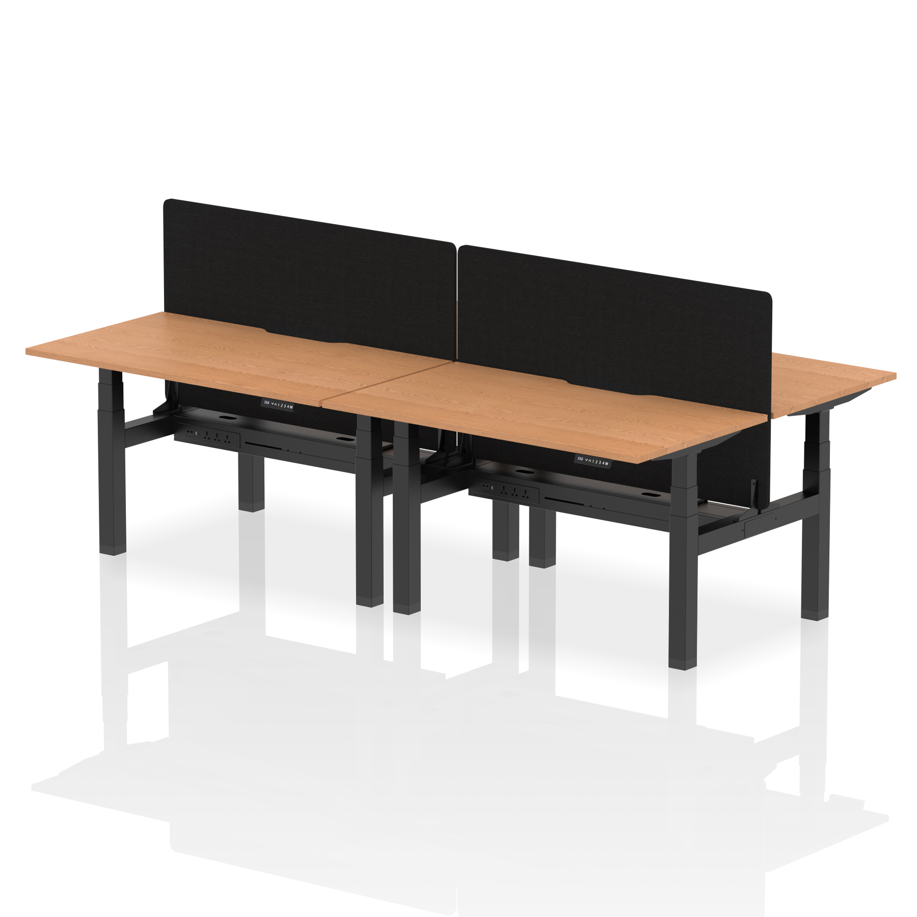 Oak / Black Frame