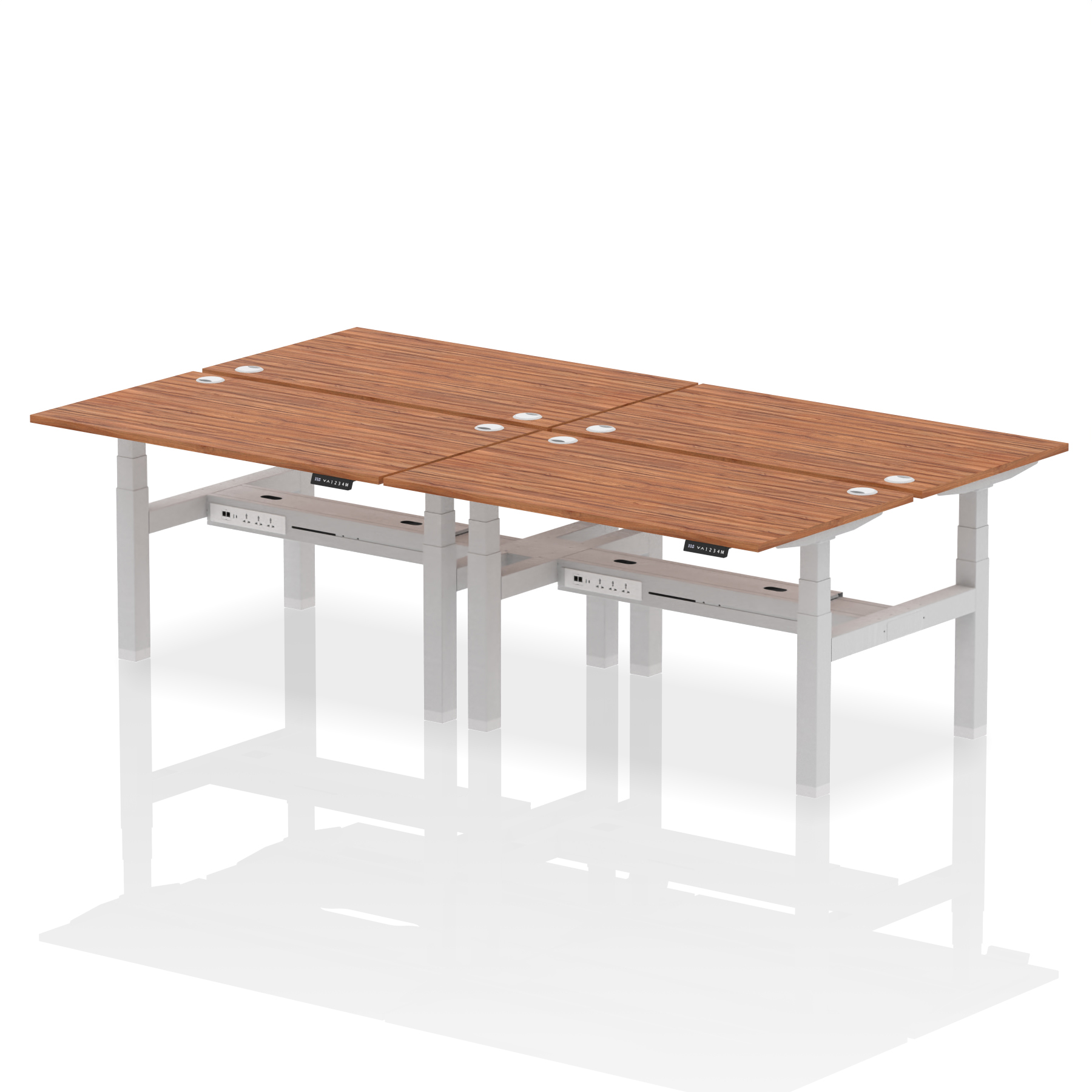 Walnut / Silver Frame