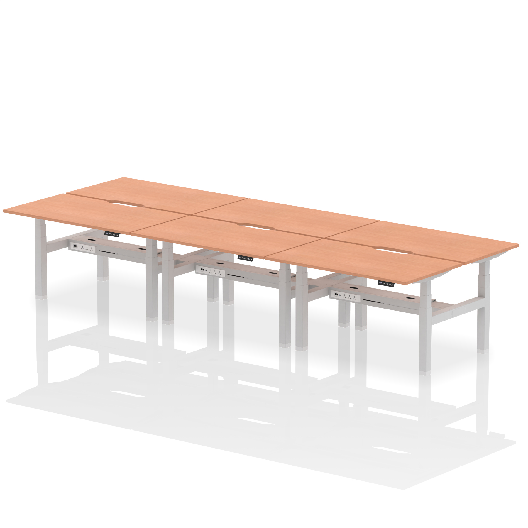 Beech / Silver Frame