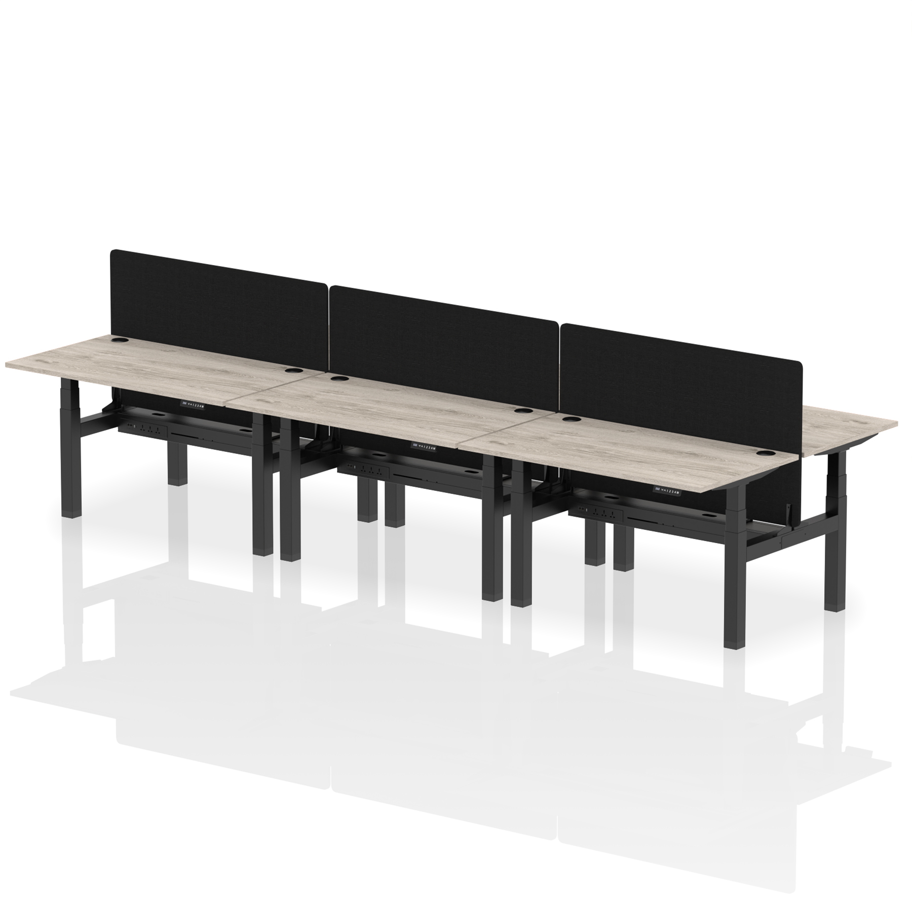 Grey Oak / Black Frame