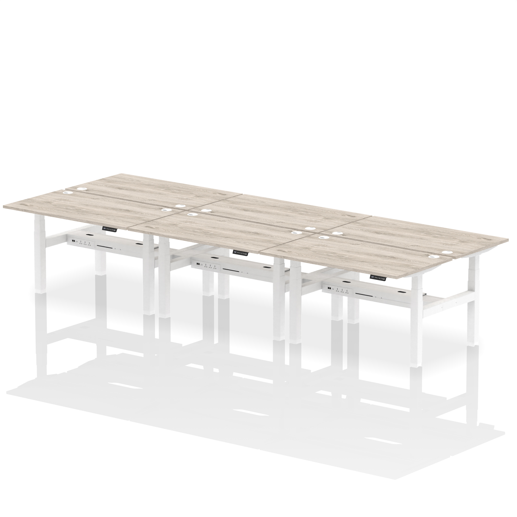Grey Oak / White Frame