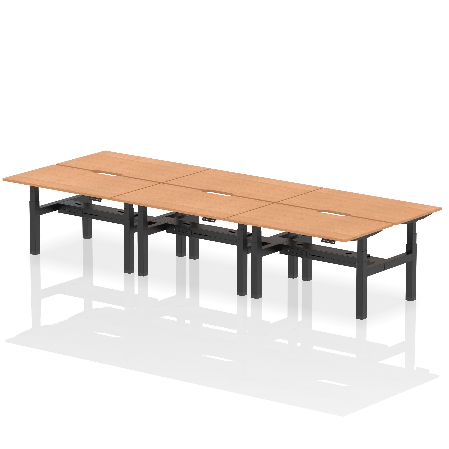 Oak / Black Frame