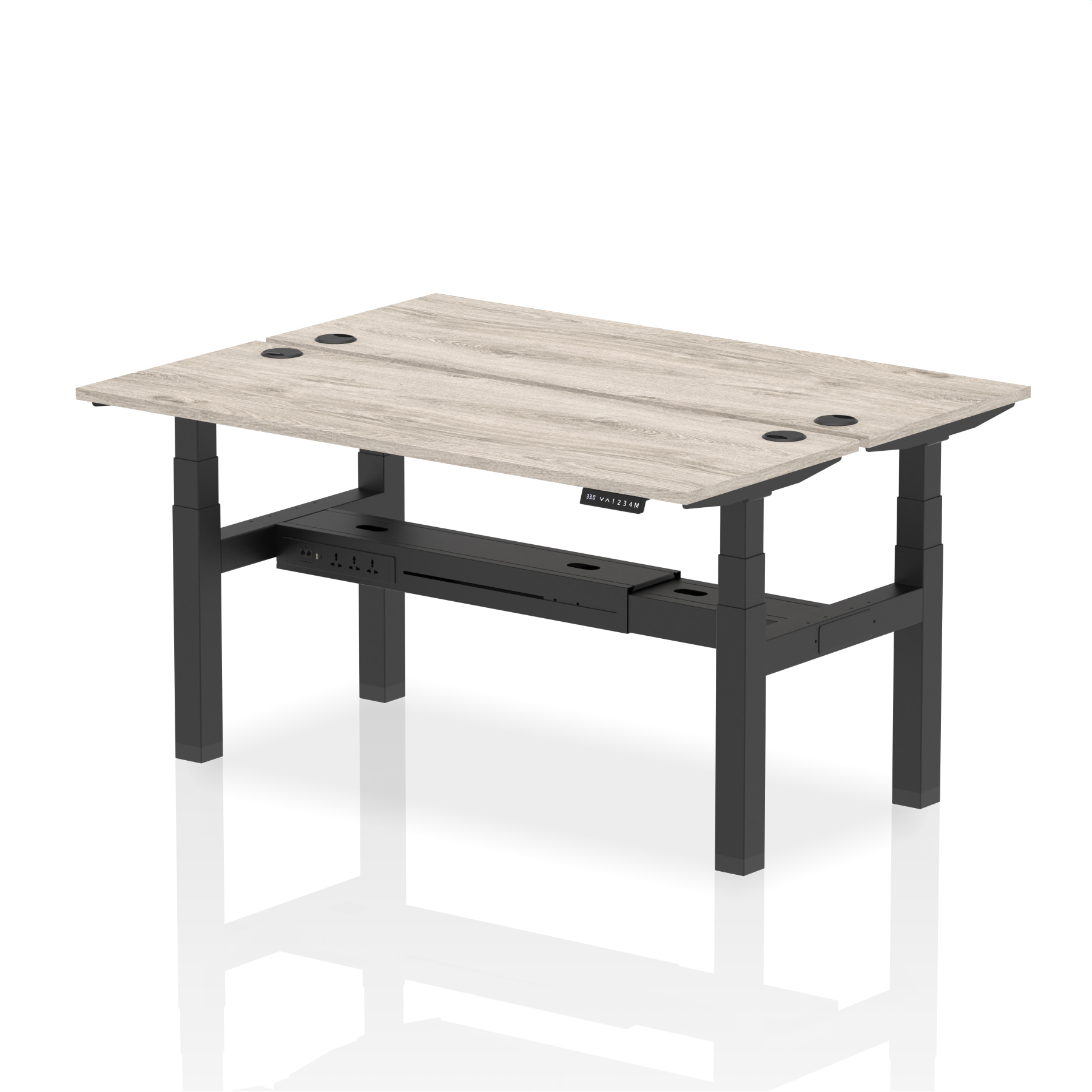 Grey Oak / Black Frame