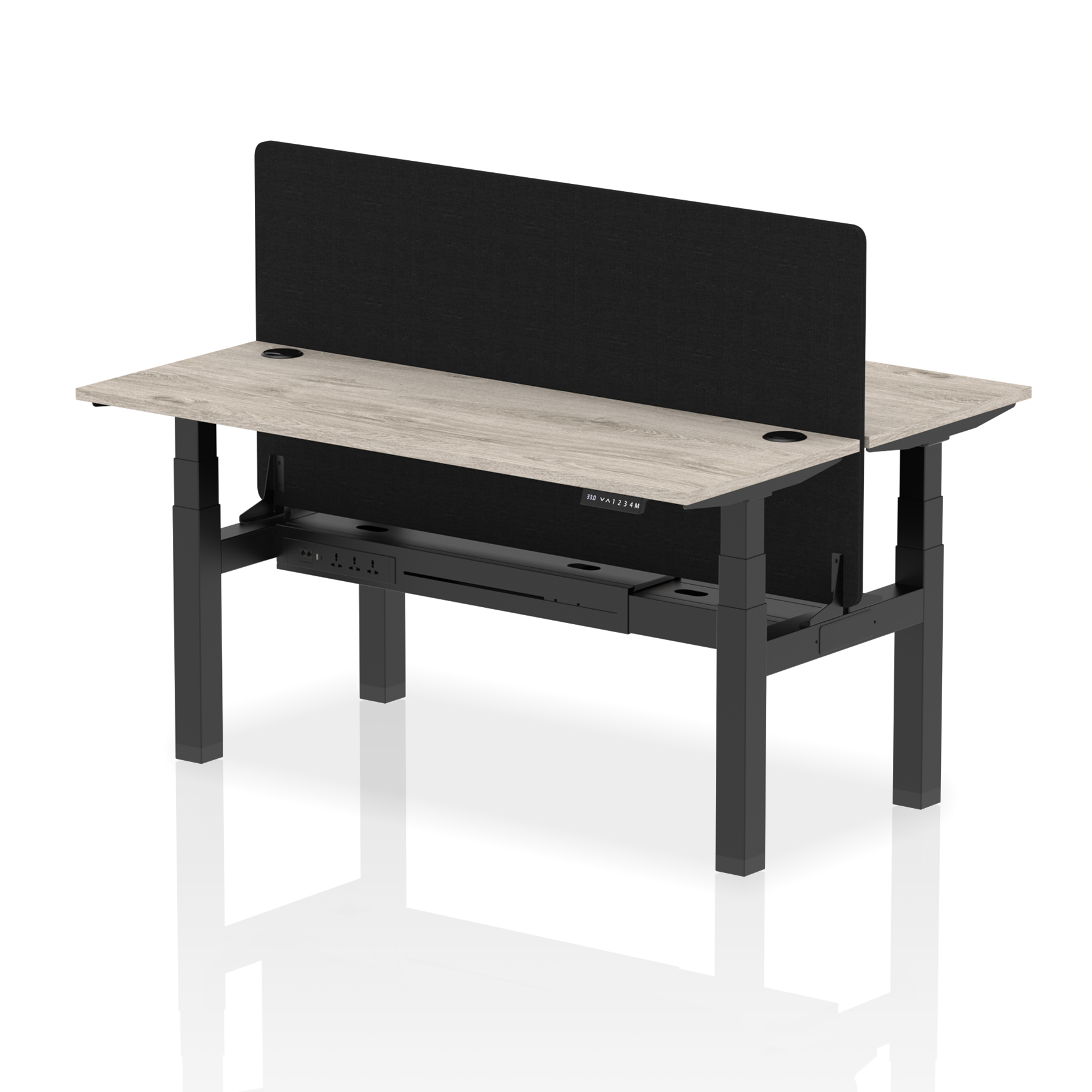 Grey Oak / Black Frame