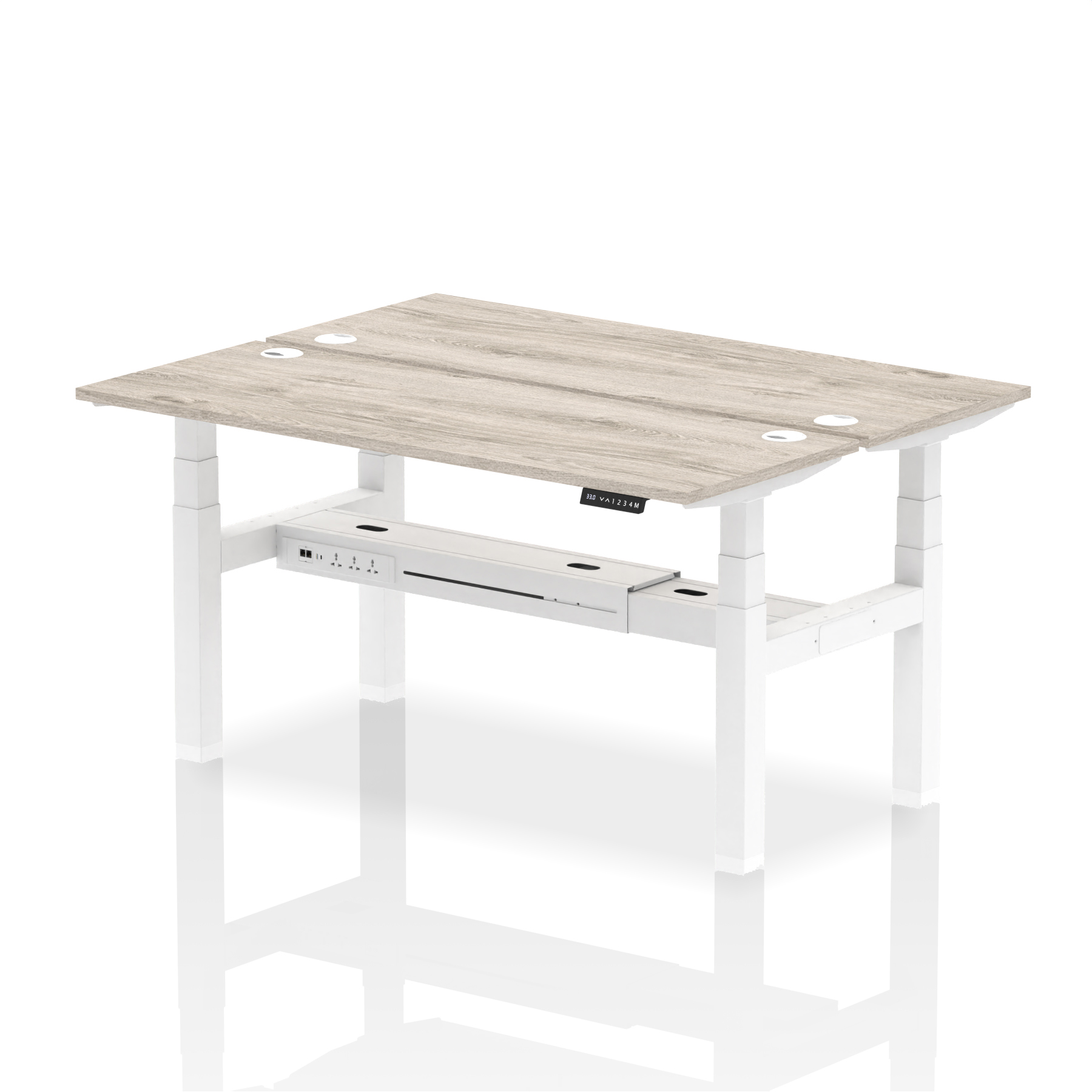 Grey Oak / White Frame