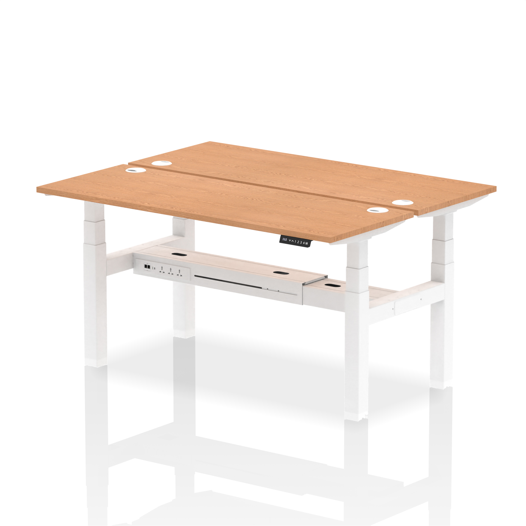Oak / White Frame