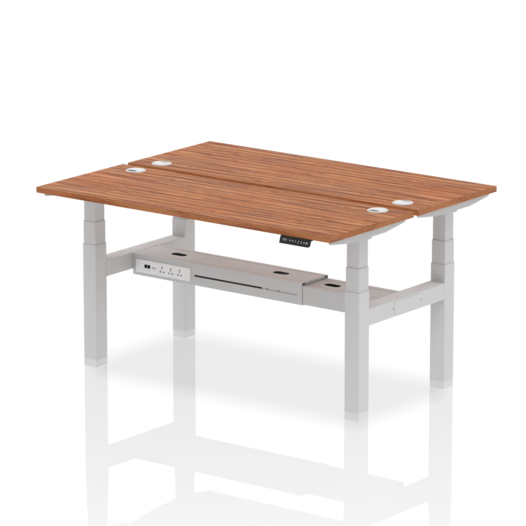 Walnut / Silver Frame