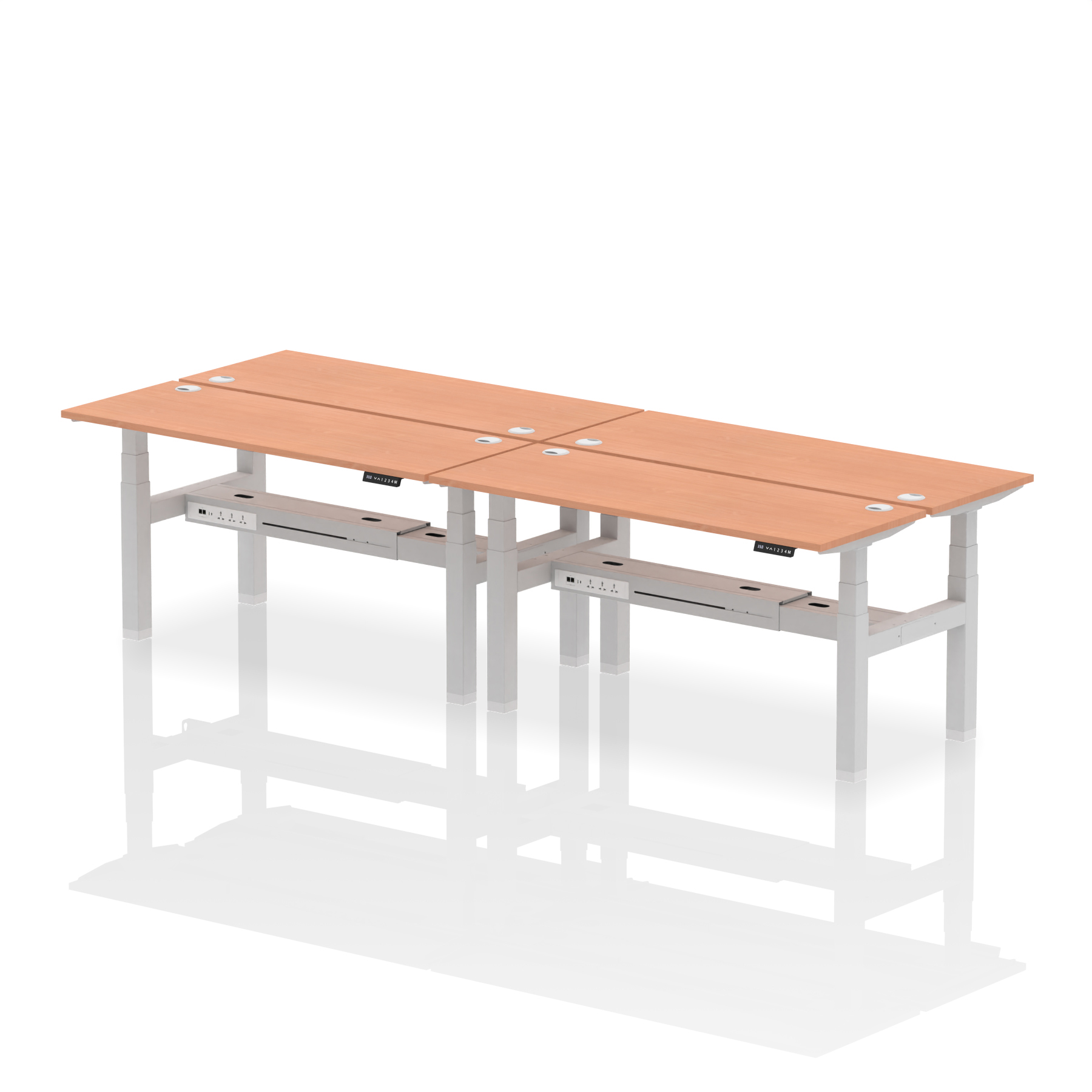 Beech / Silver Frame
