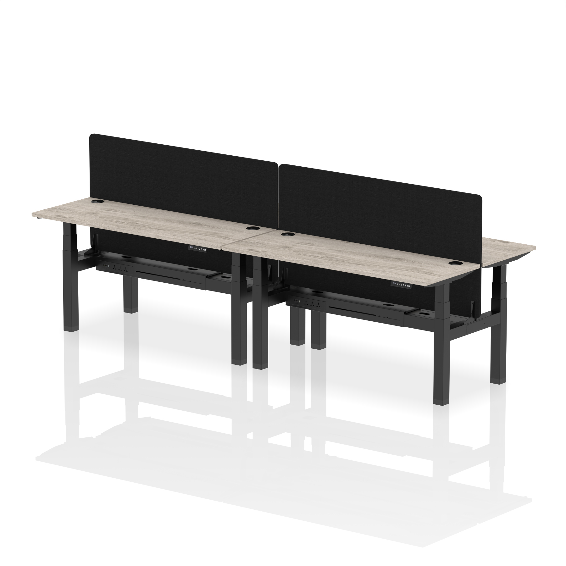 Grey Oak / Black Frame