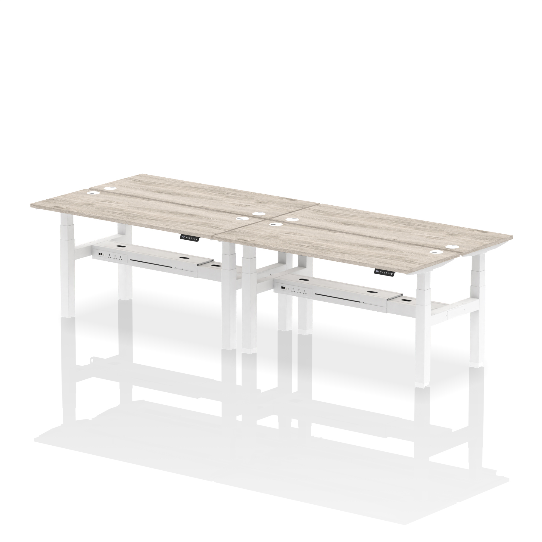 Grey Oak / White Frame