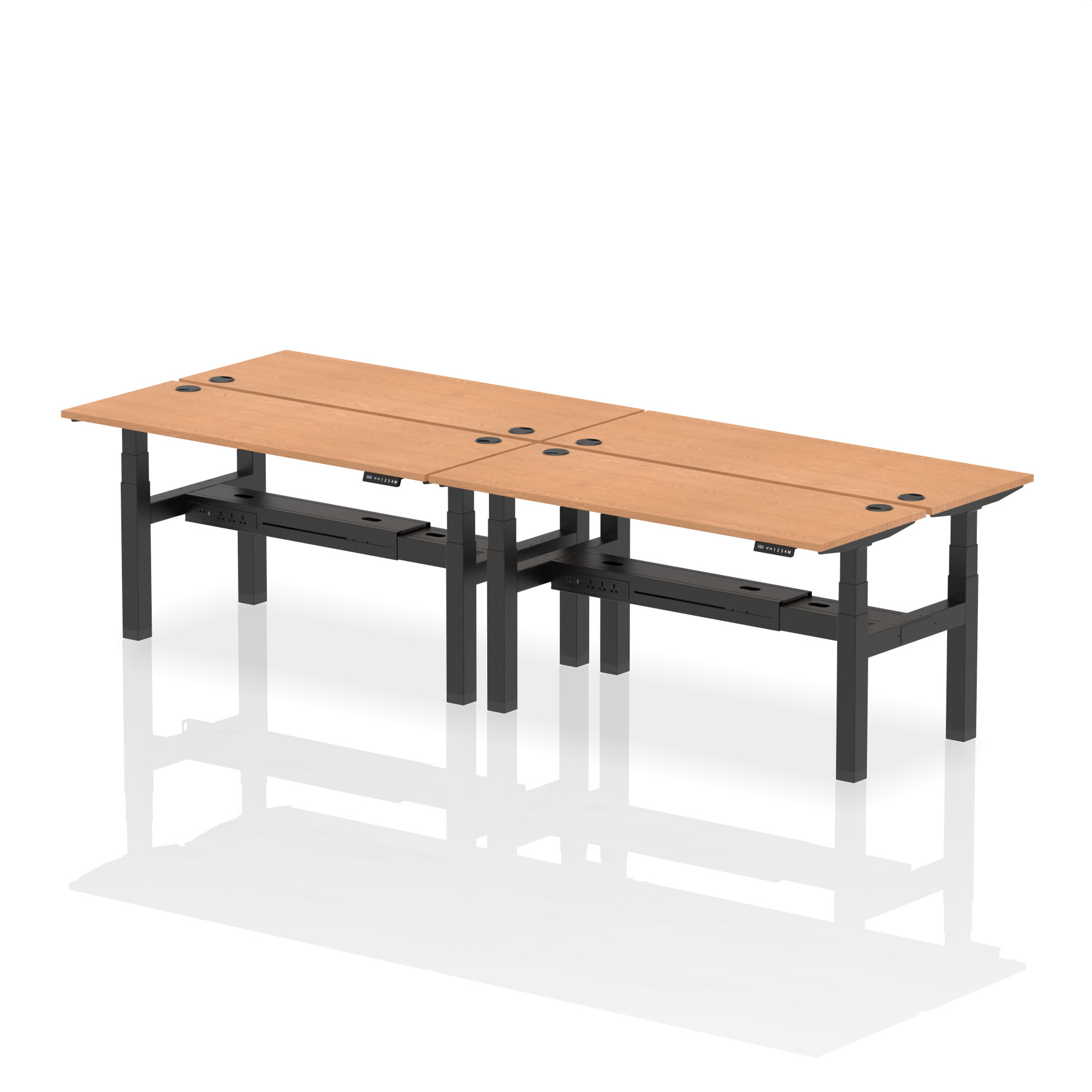Oak / Black Frame