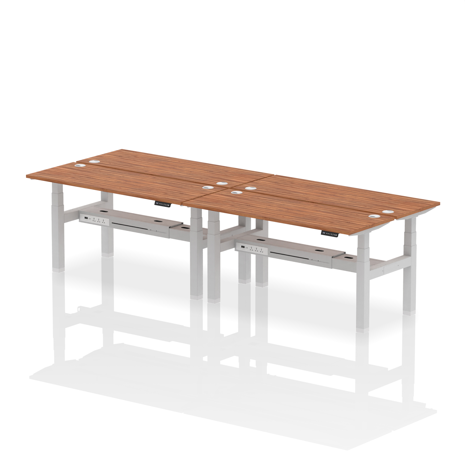 Walnut / Silver Frame