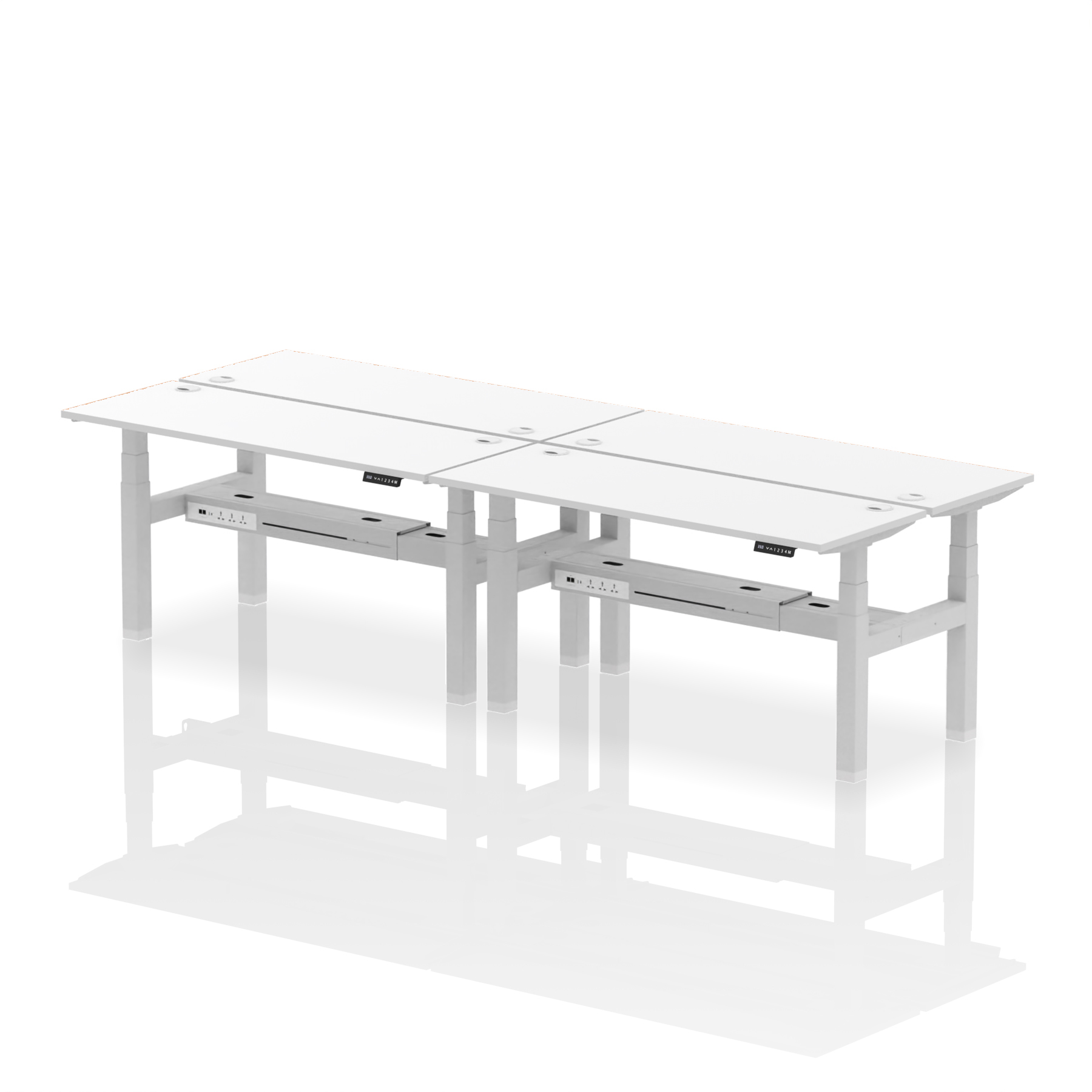 White / Silver Frame