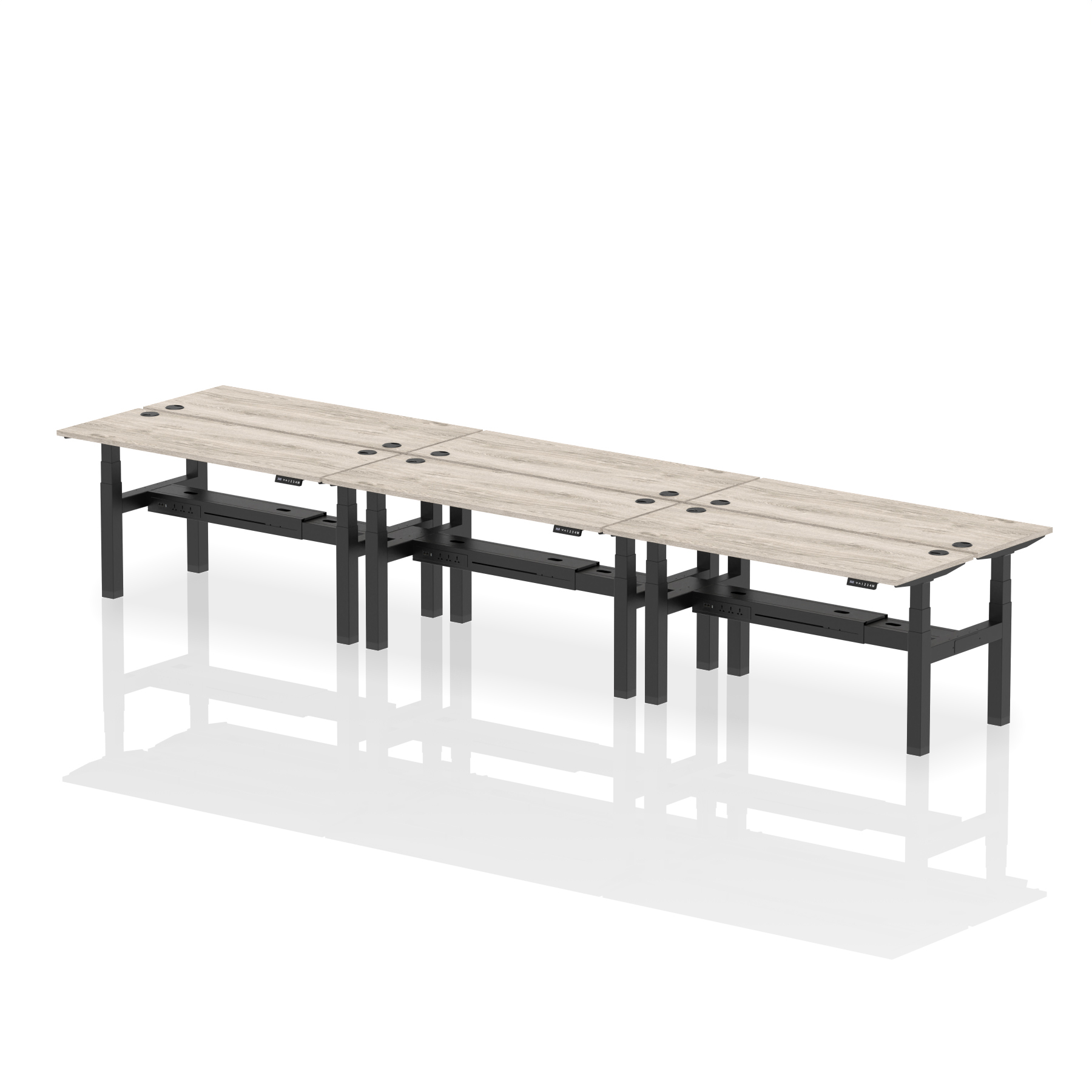 Grey Oak / Black Frame
