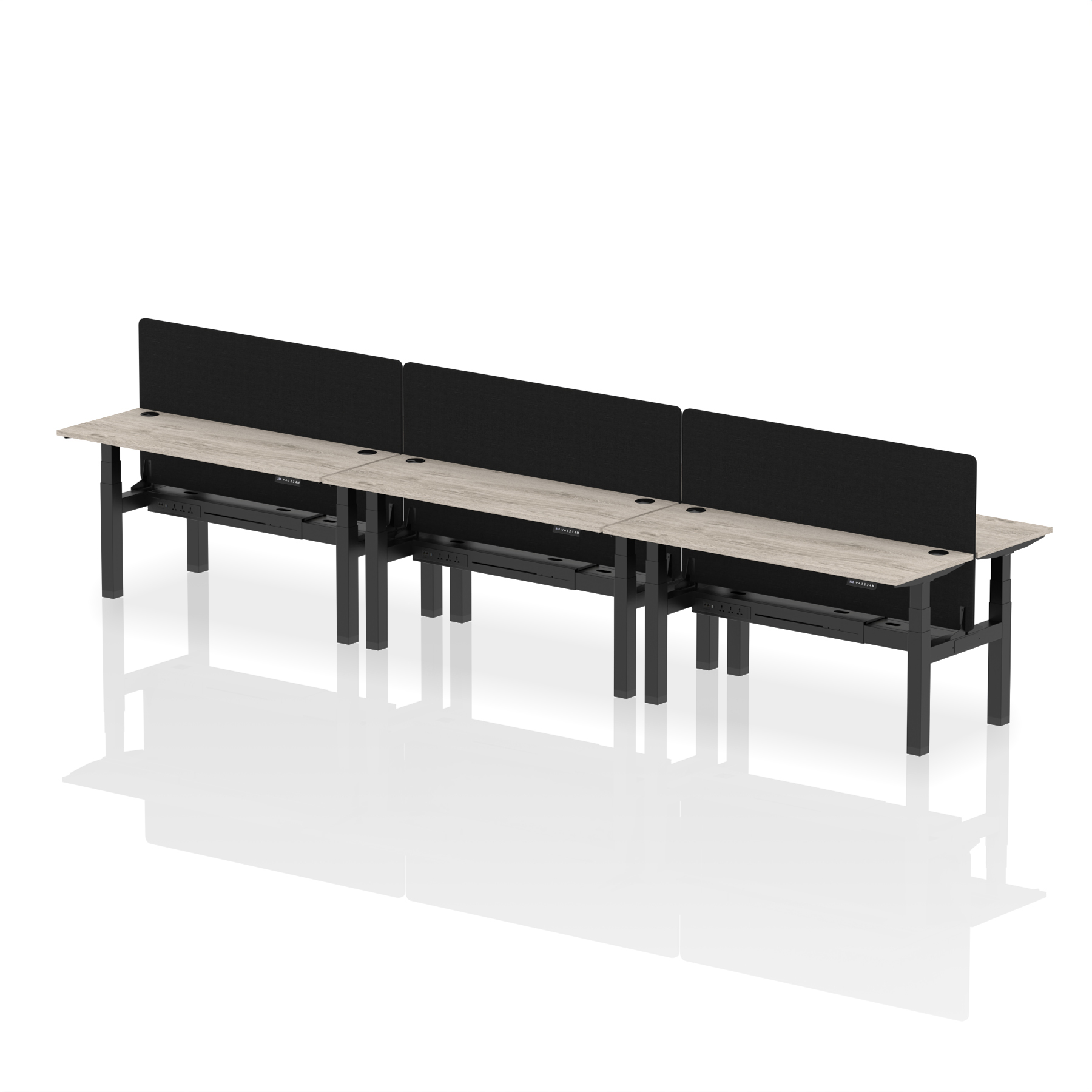 Grey Oak / Black Frame