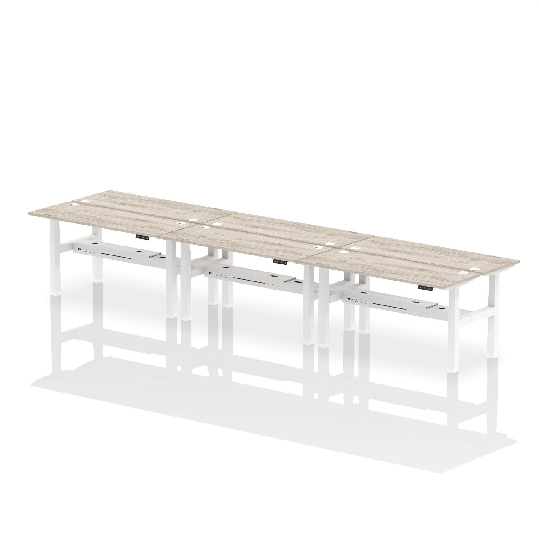 Grey Oak / White Frame