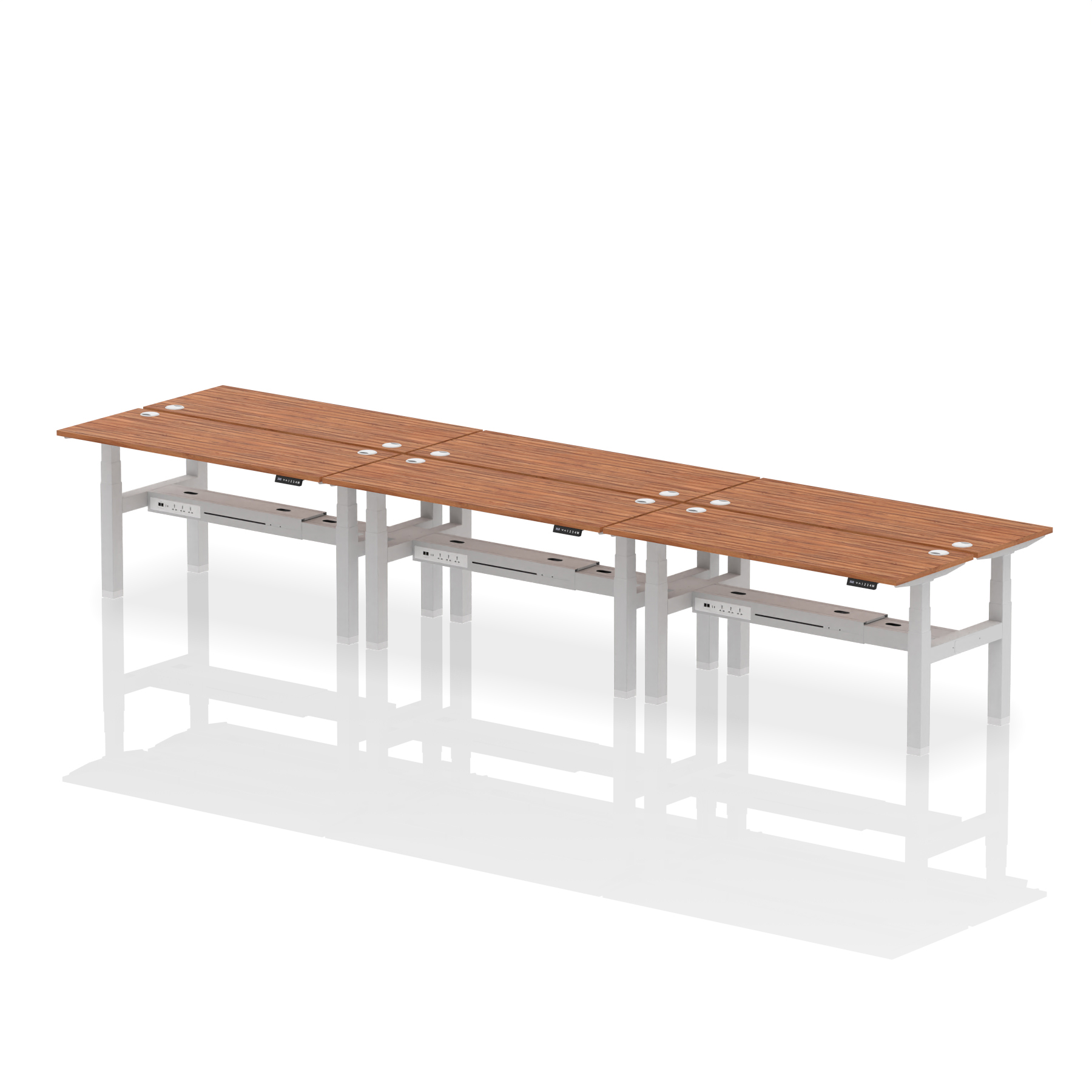 Walnut / Silver Frame