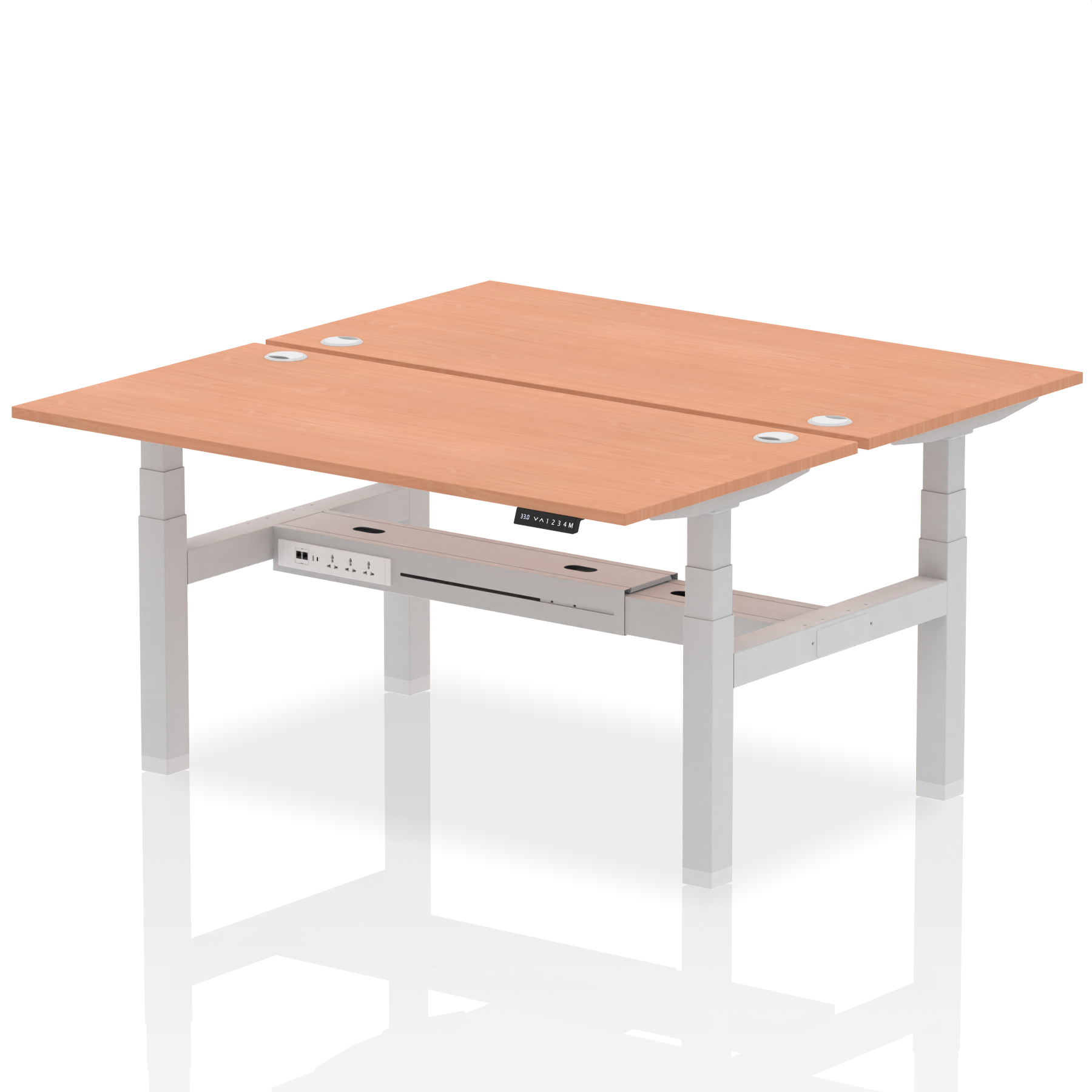 Beech / Silver Frame