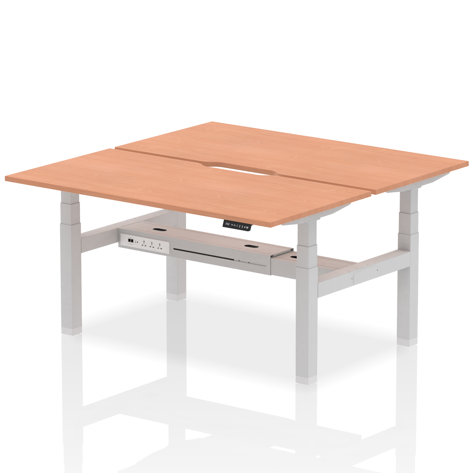 Beech / Silver Frame