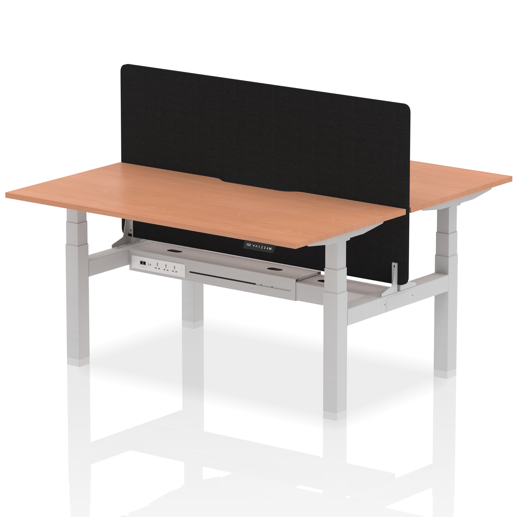 Beech / Silver Frame
