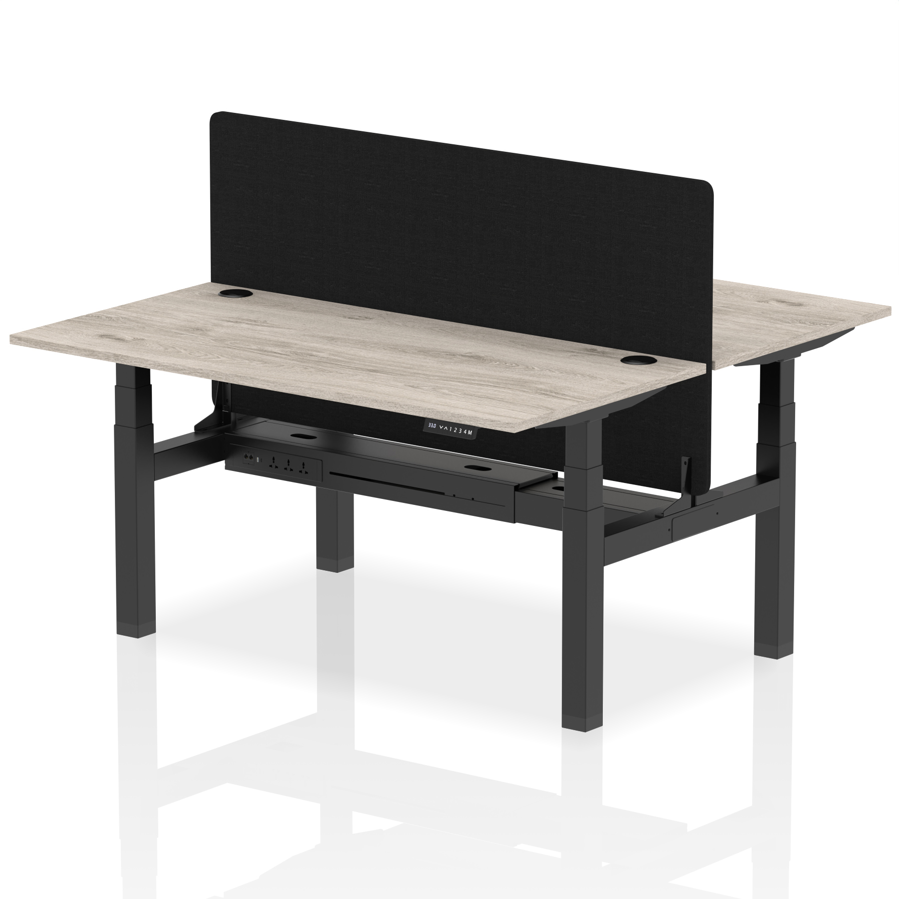 Grey Oak / Black Frame