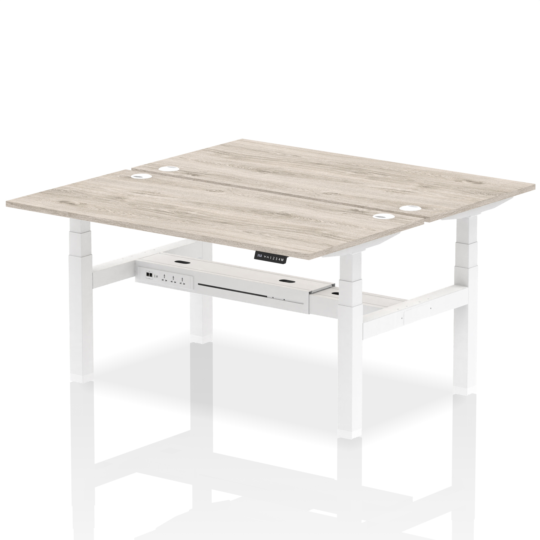 Grey Oak / White Frame