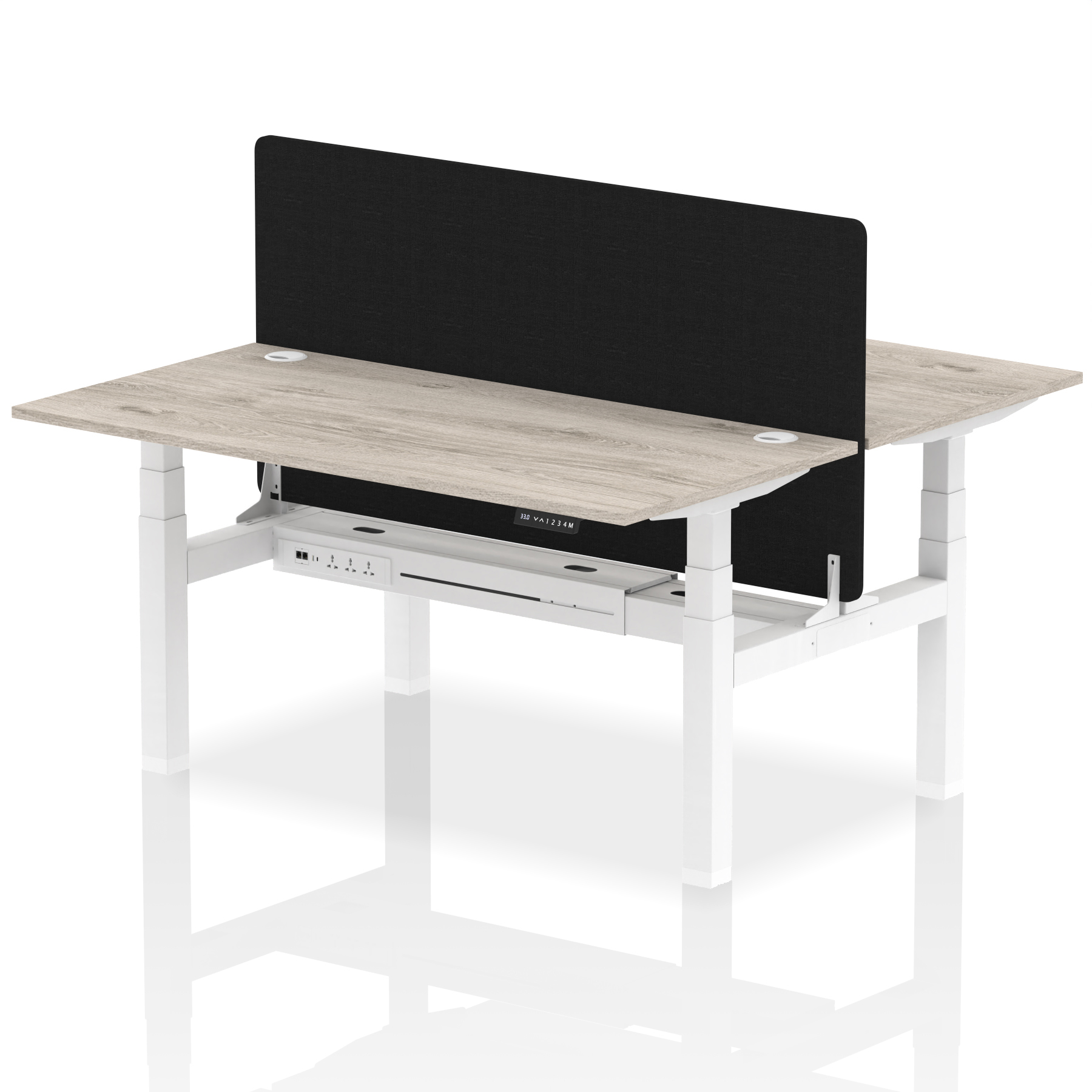 Grey Oak / White Frame