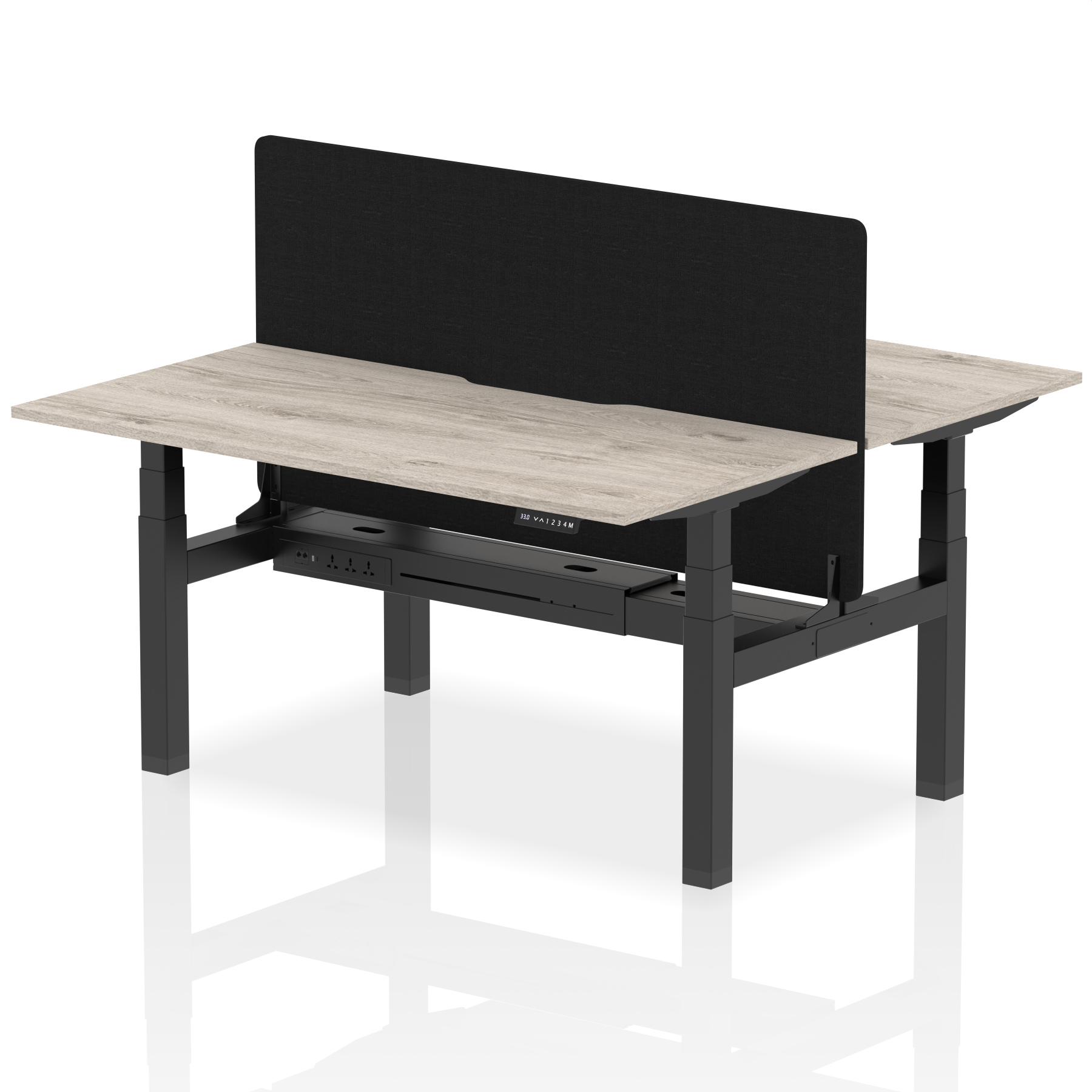 Grey Oak / Black Frame