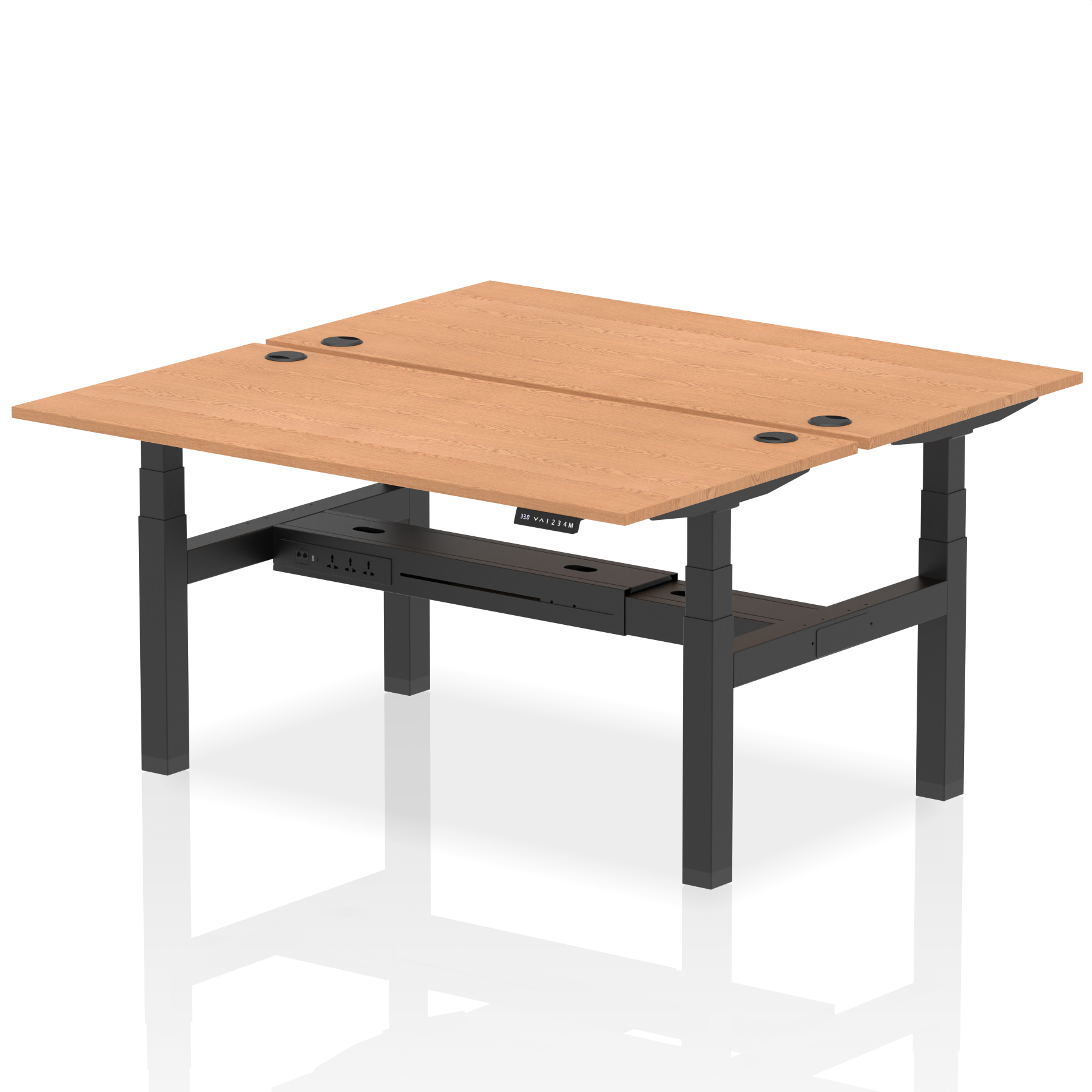 Oak / Black Frame